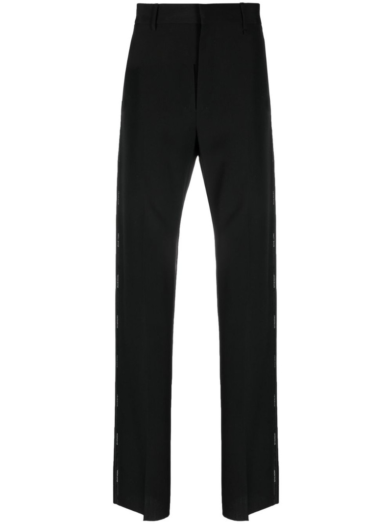 logo-tape tailored trousers 1