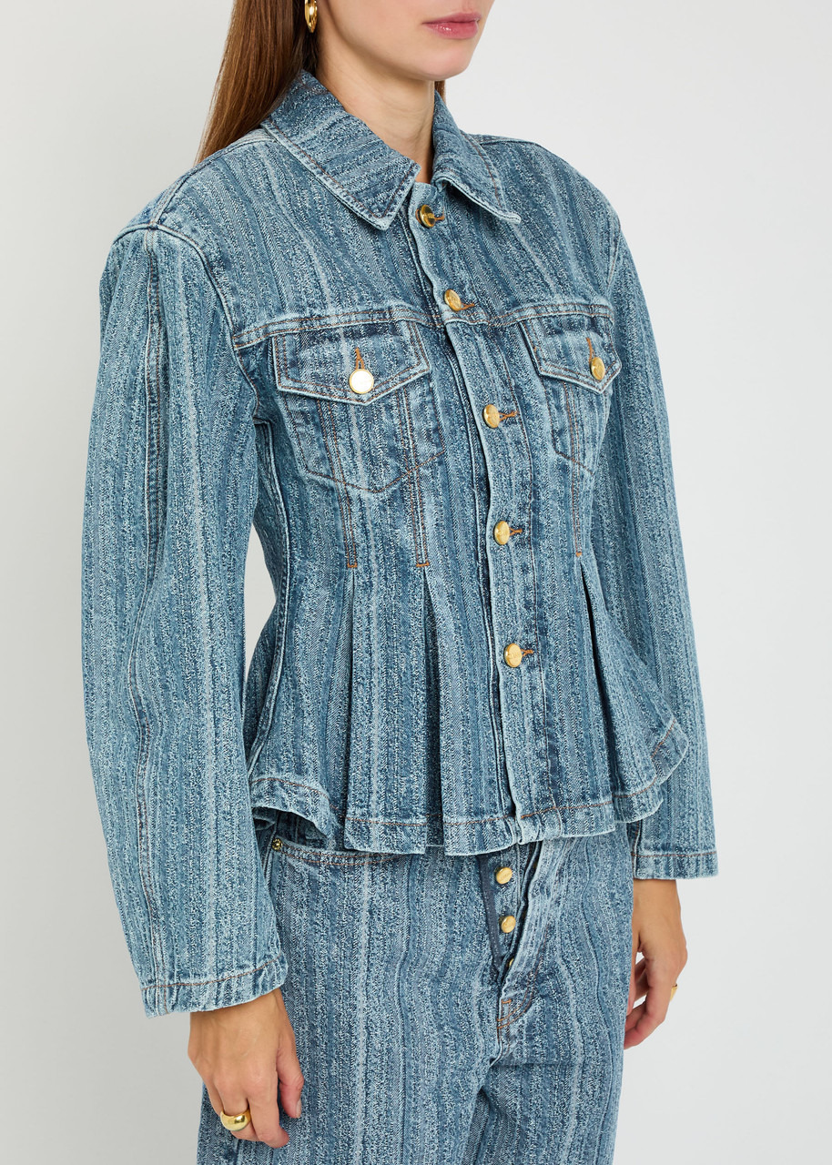Ganni Pleated Denim Jacket - 2