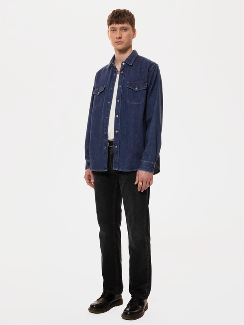 Nudie Jeans Sven Heavy Blues Denim Shirt outlook