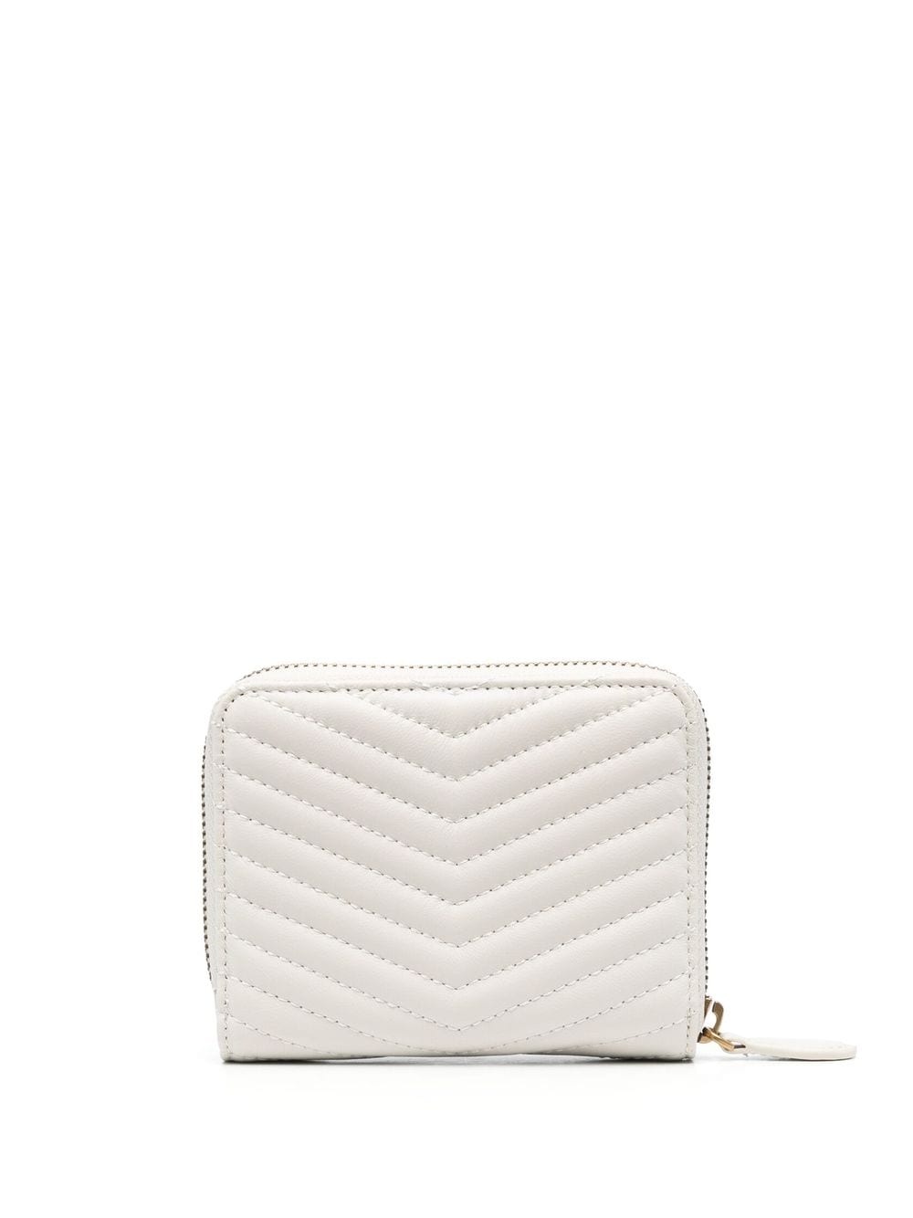 logo-plaque quilted leather wallet - 2