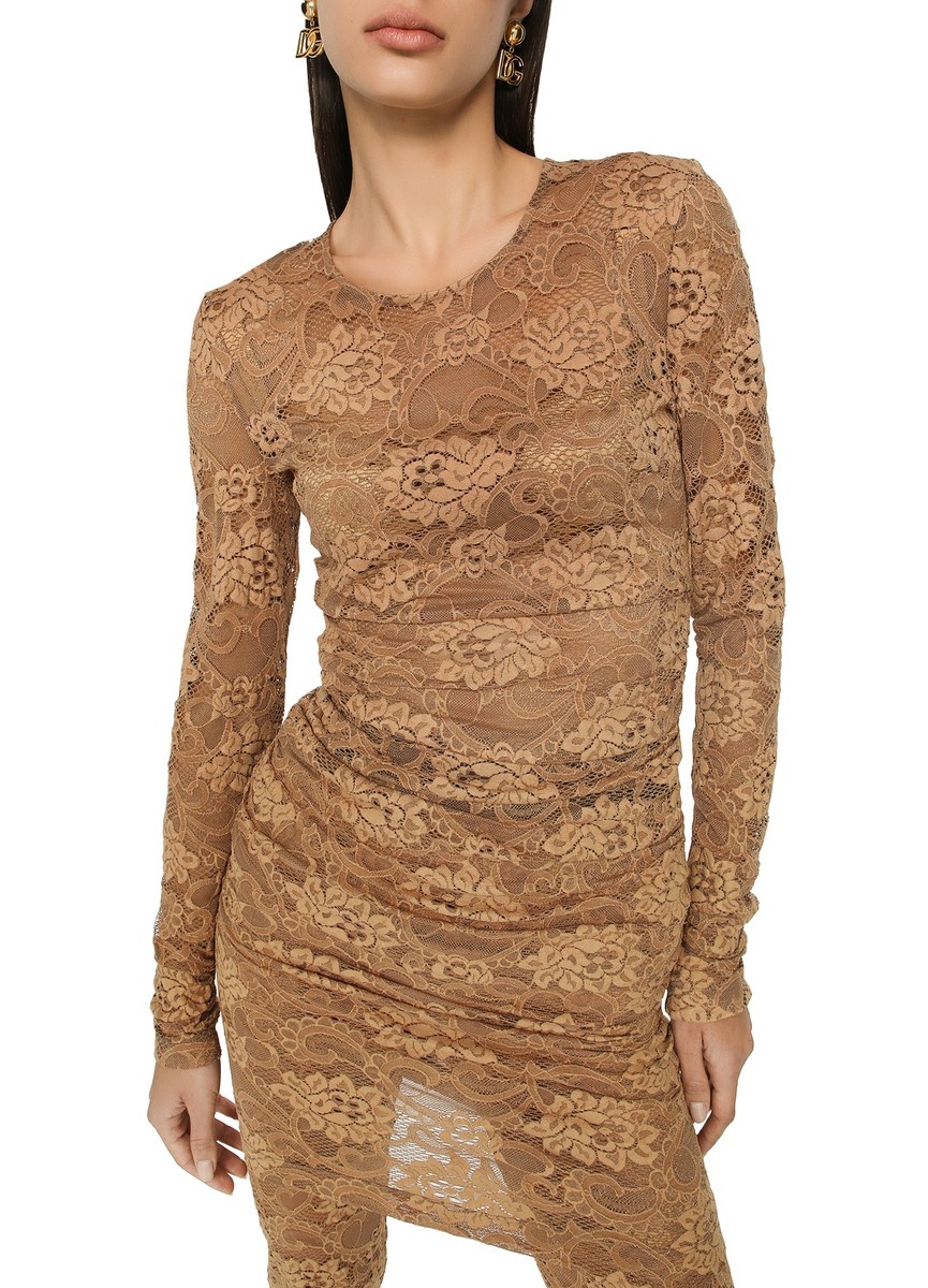 Short floral lace dress - 2