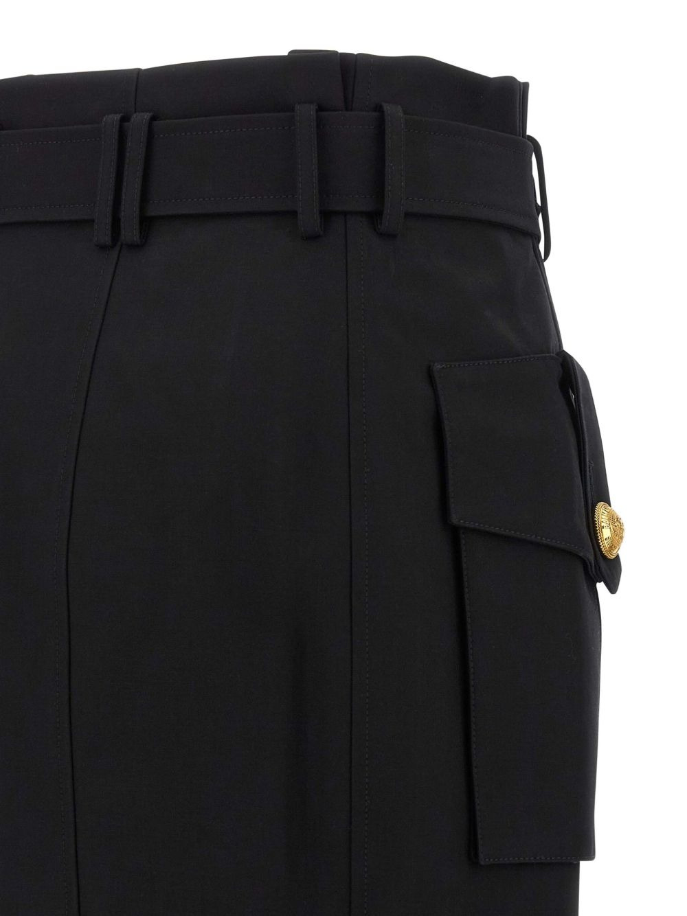 belted cargo pencil skirt - 4