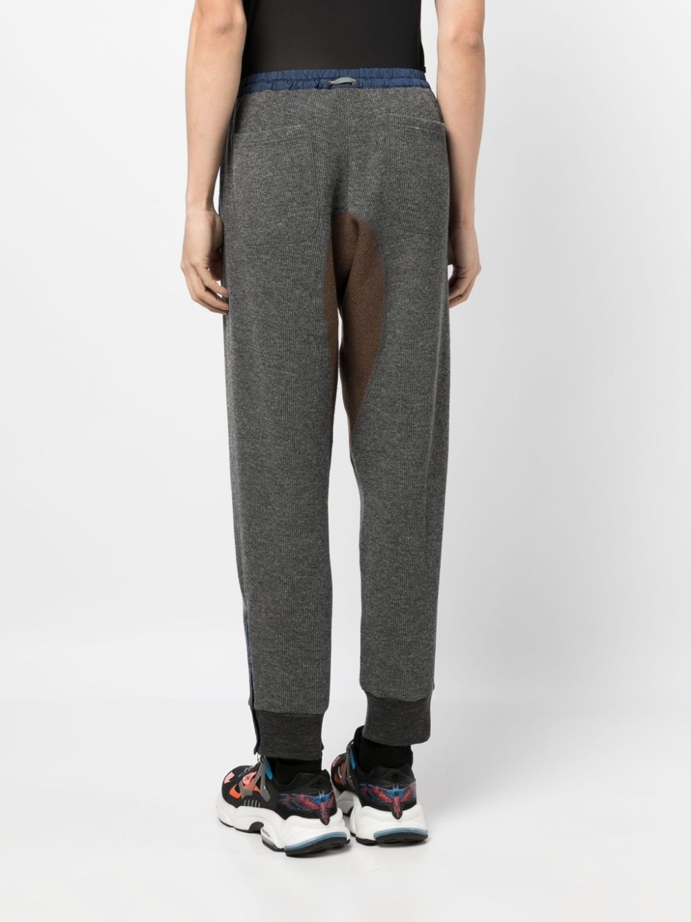 drawstring-waistband knitted trousers - 4