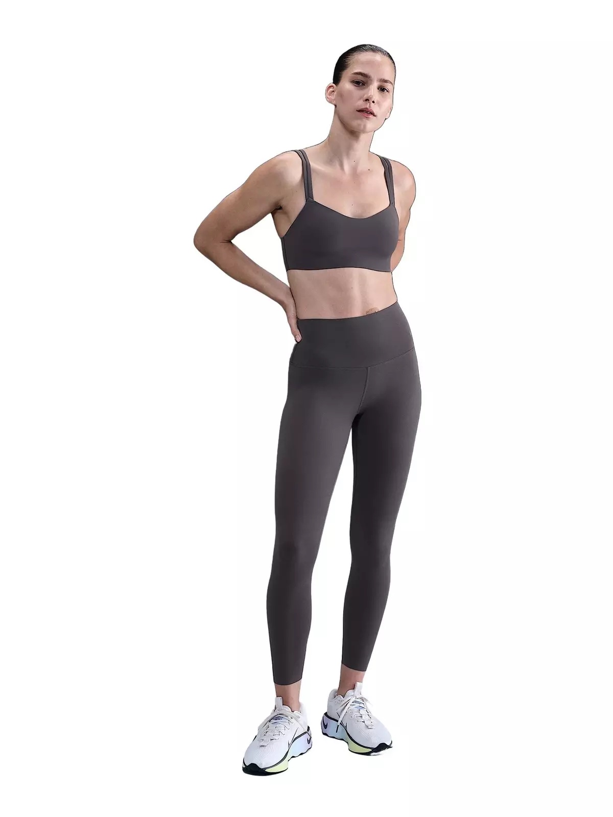 Women's Zenvy Strappy Light-Support Padded Sports Bra -Grey - 4