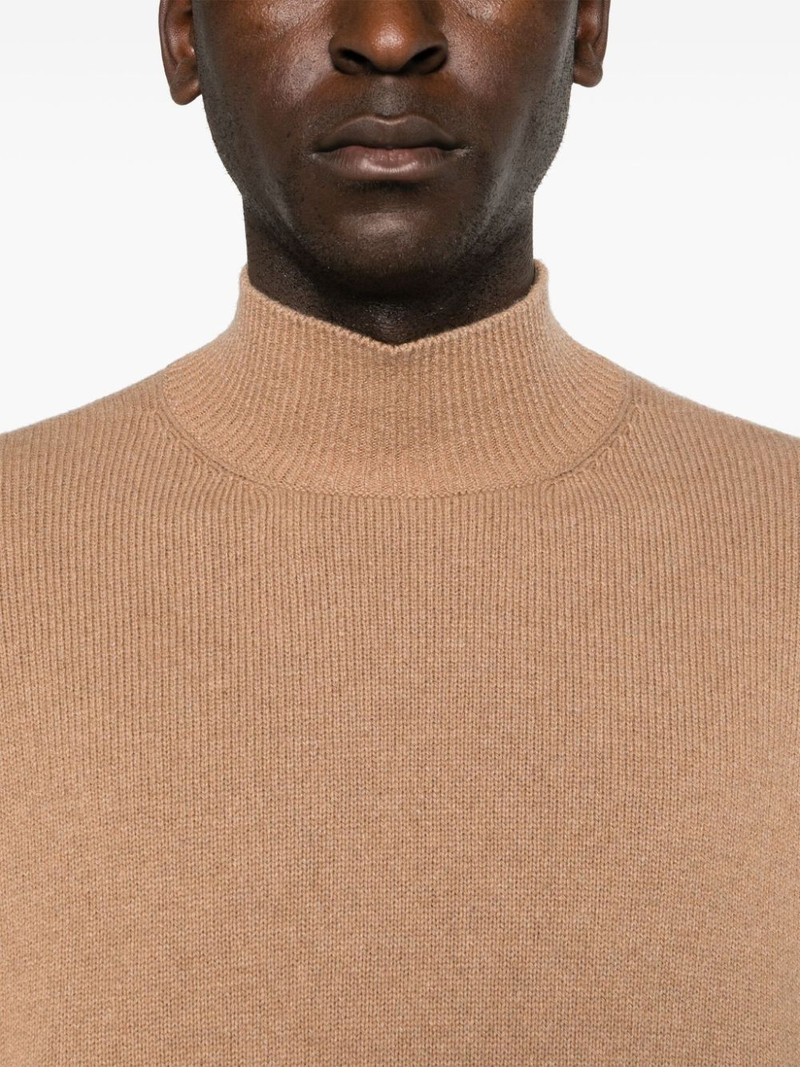 mock-neck ribbed jumper 5