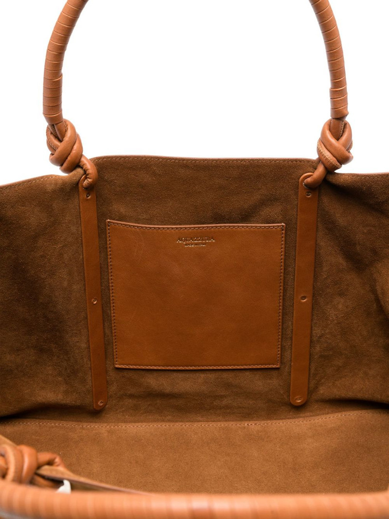 Muse knotted-handle suede tote bag 5
