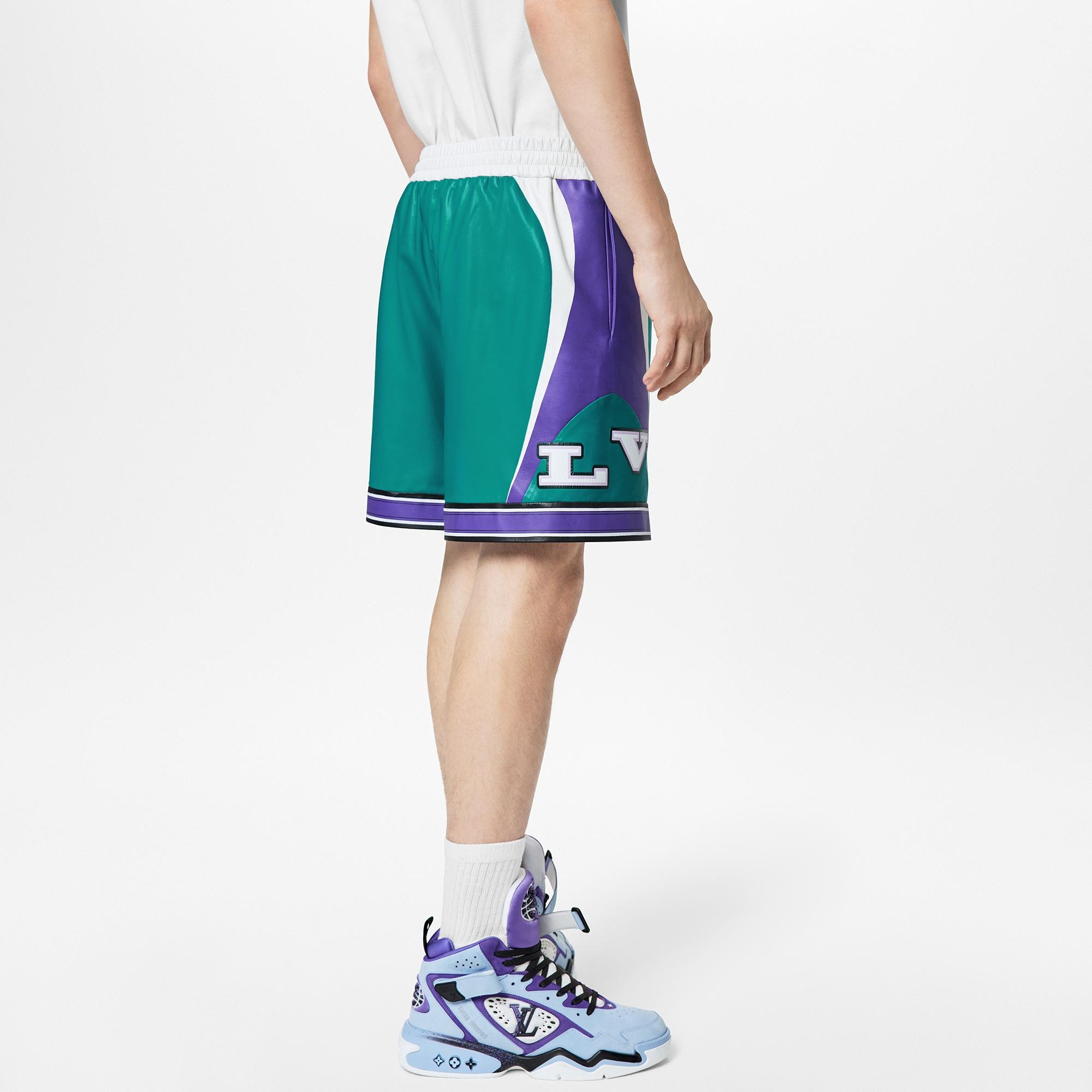 LV Graphic Sporty Leather Shorts - 3