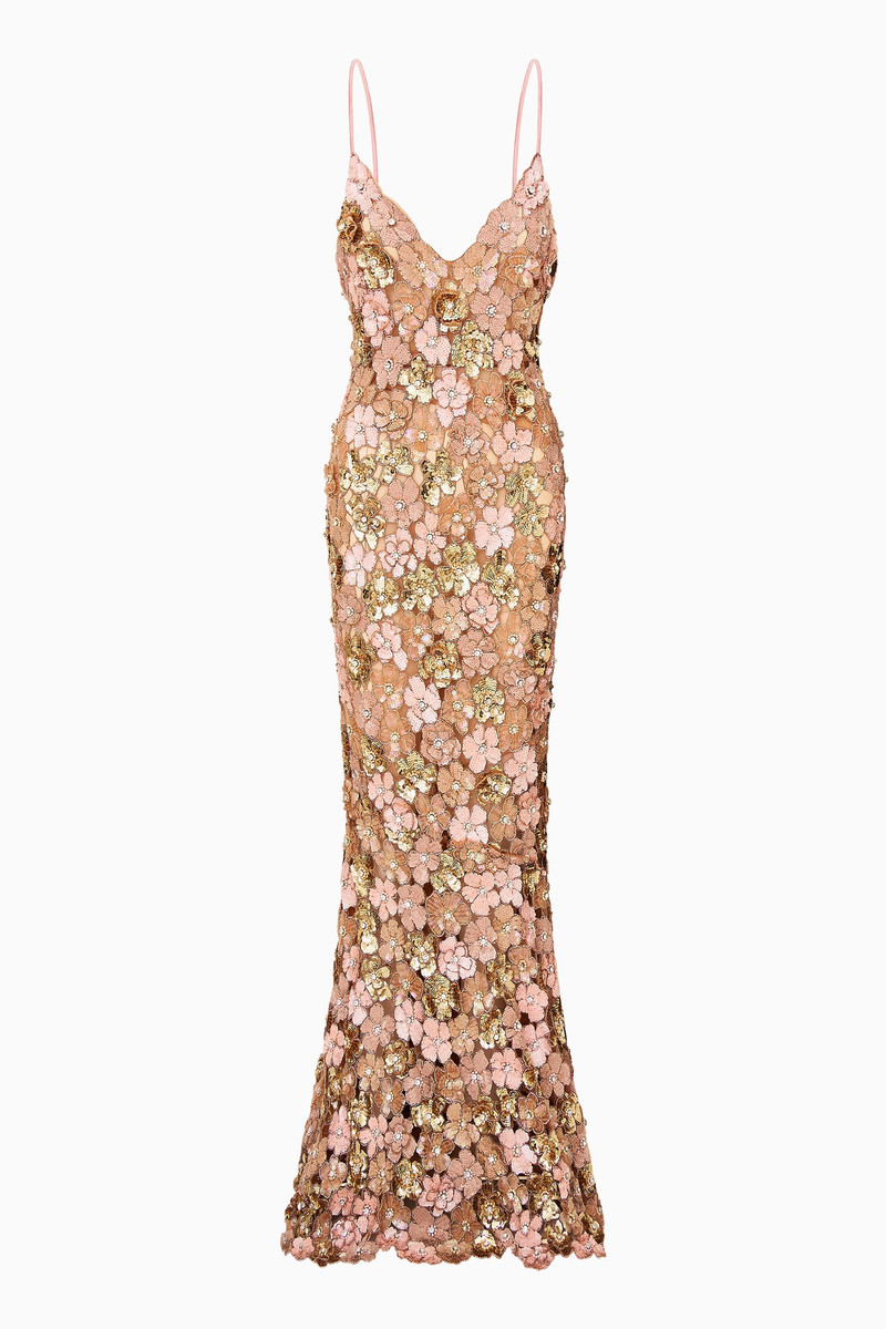 Fleurina Sequin Floral Maxi Dress 1