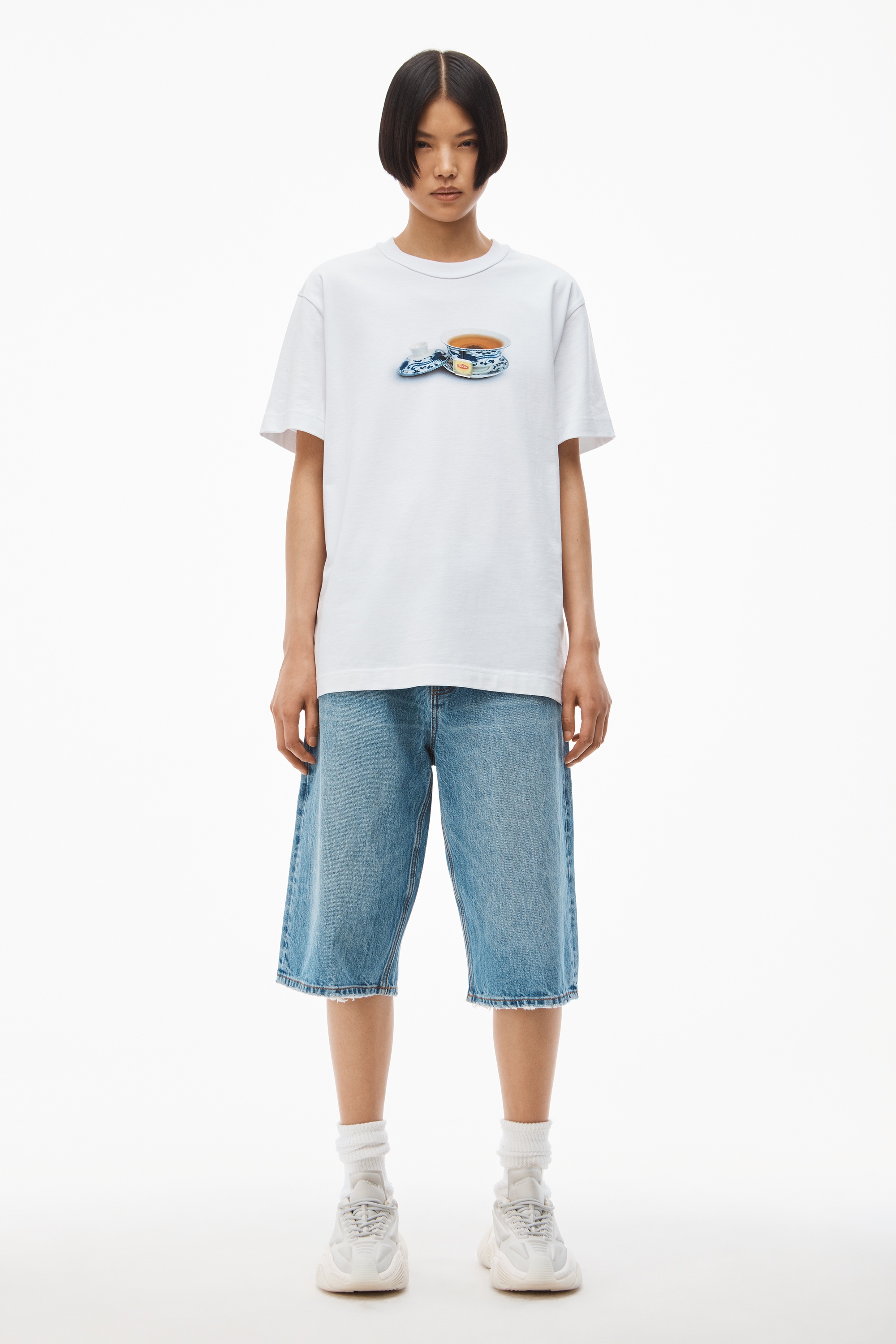 TEACUP GRAPHIC TEE IN COMPACT JERSEY - 6