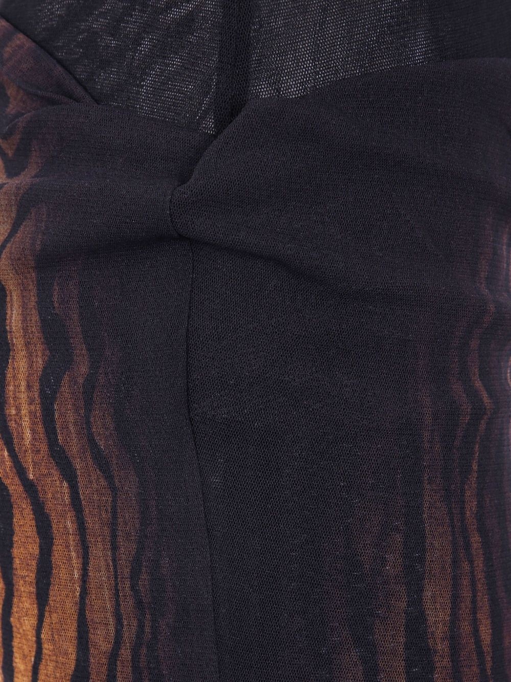 wood-print draped skirt - 3