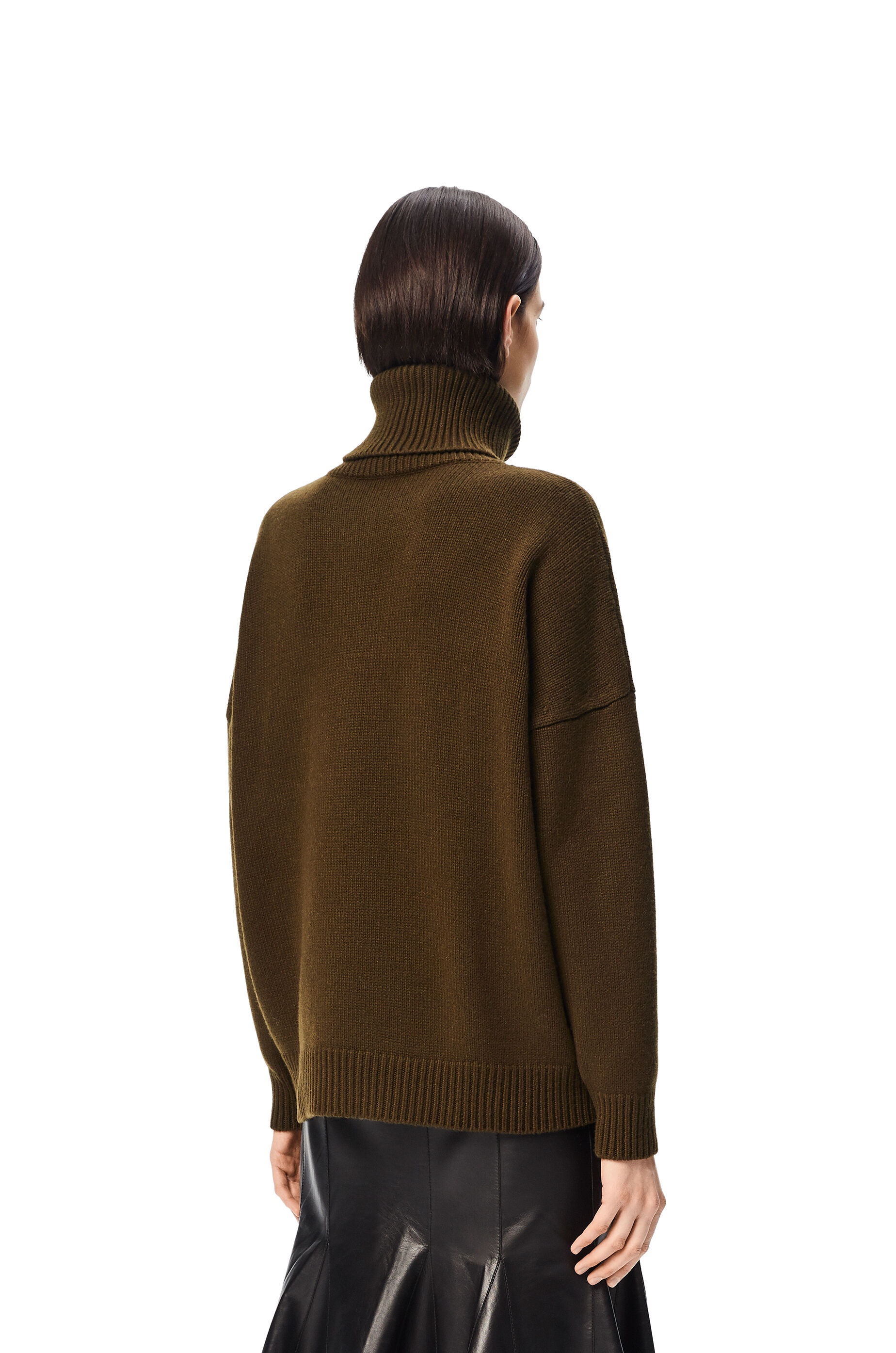 Anagram embroidered turtleneck sweater in cashmere - 4