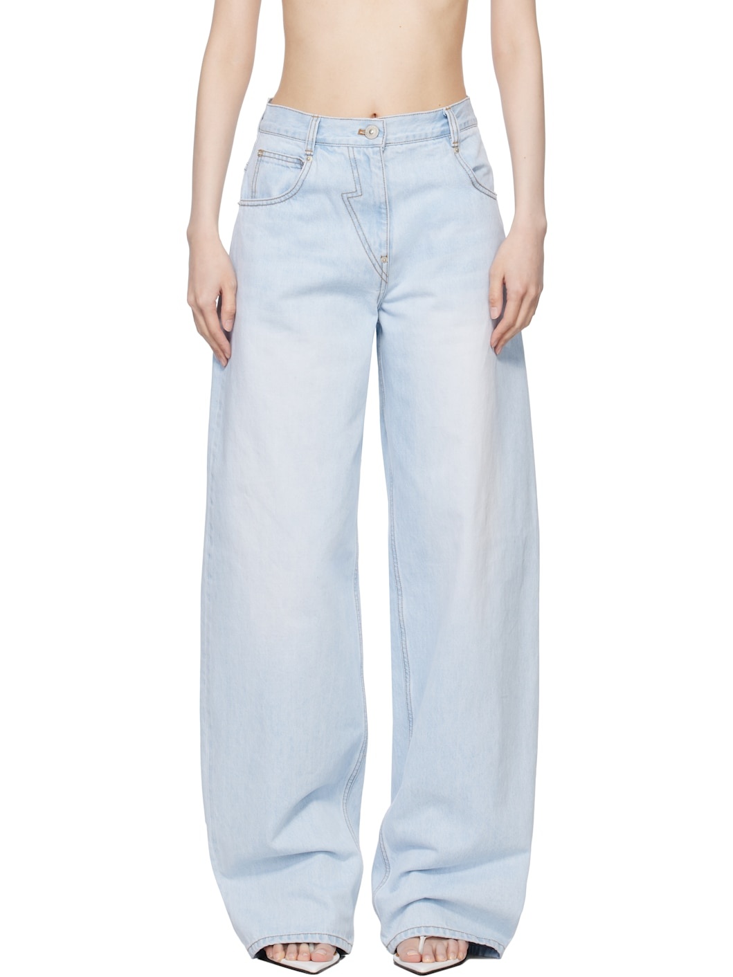 Blue Zero Straight Jeans - 1