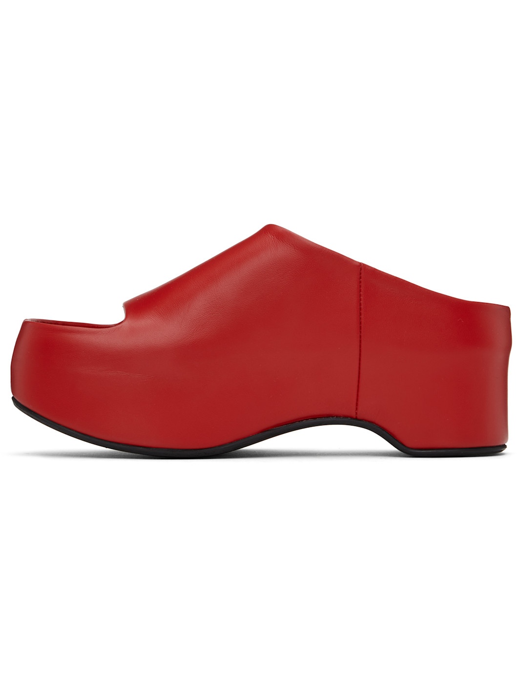 Red Platform Heeled Sandals - 3