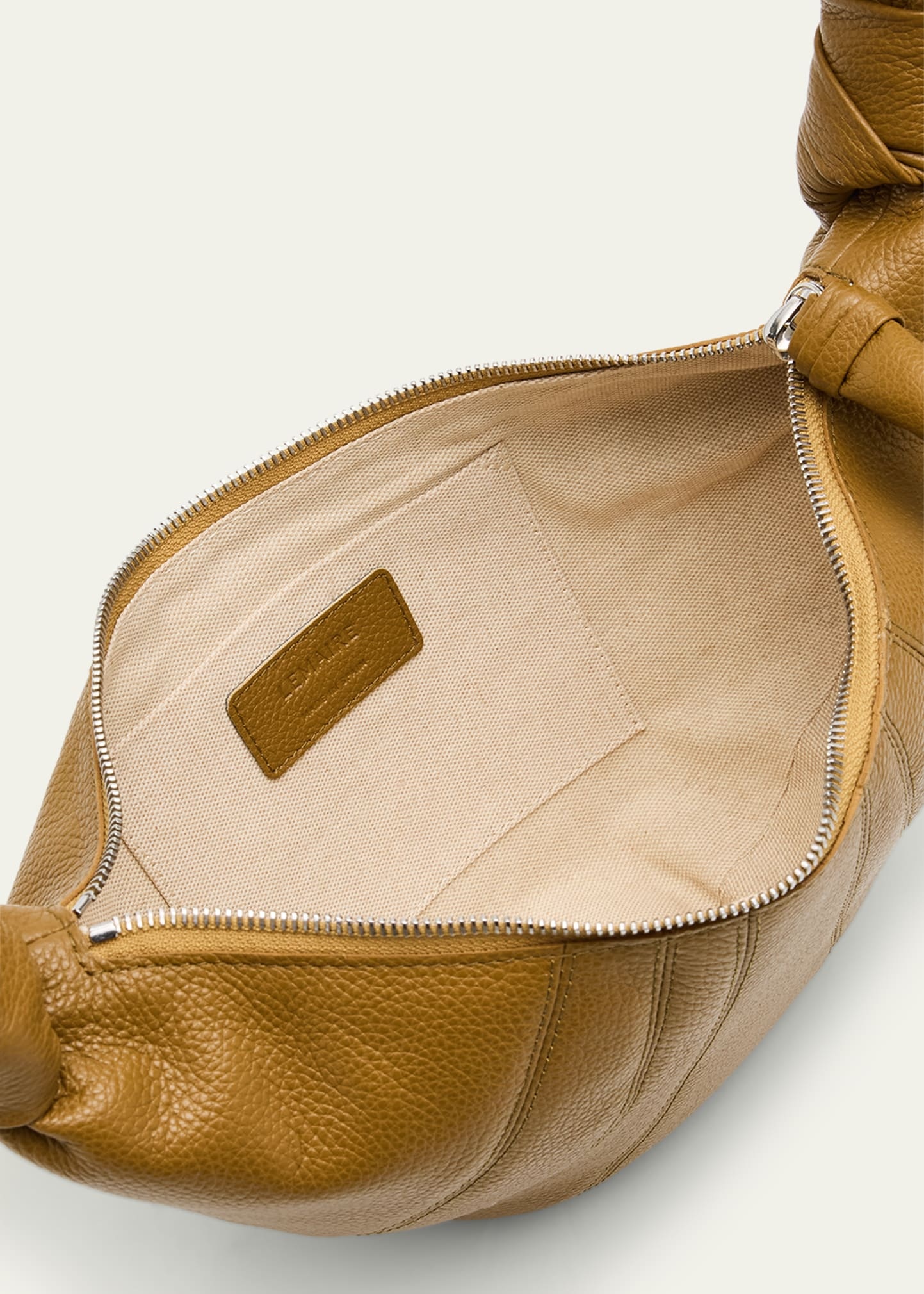 Men's Small Croissant Leather Shoulder Bag - 4