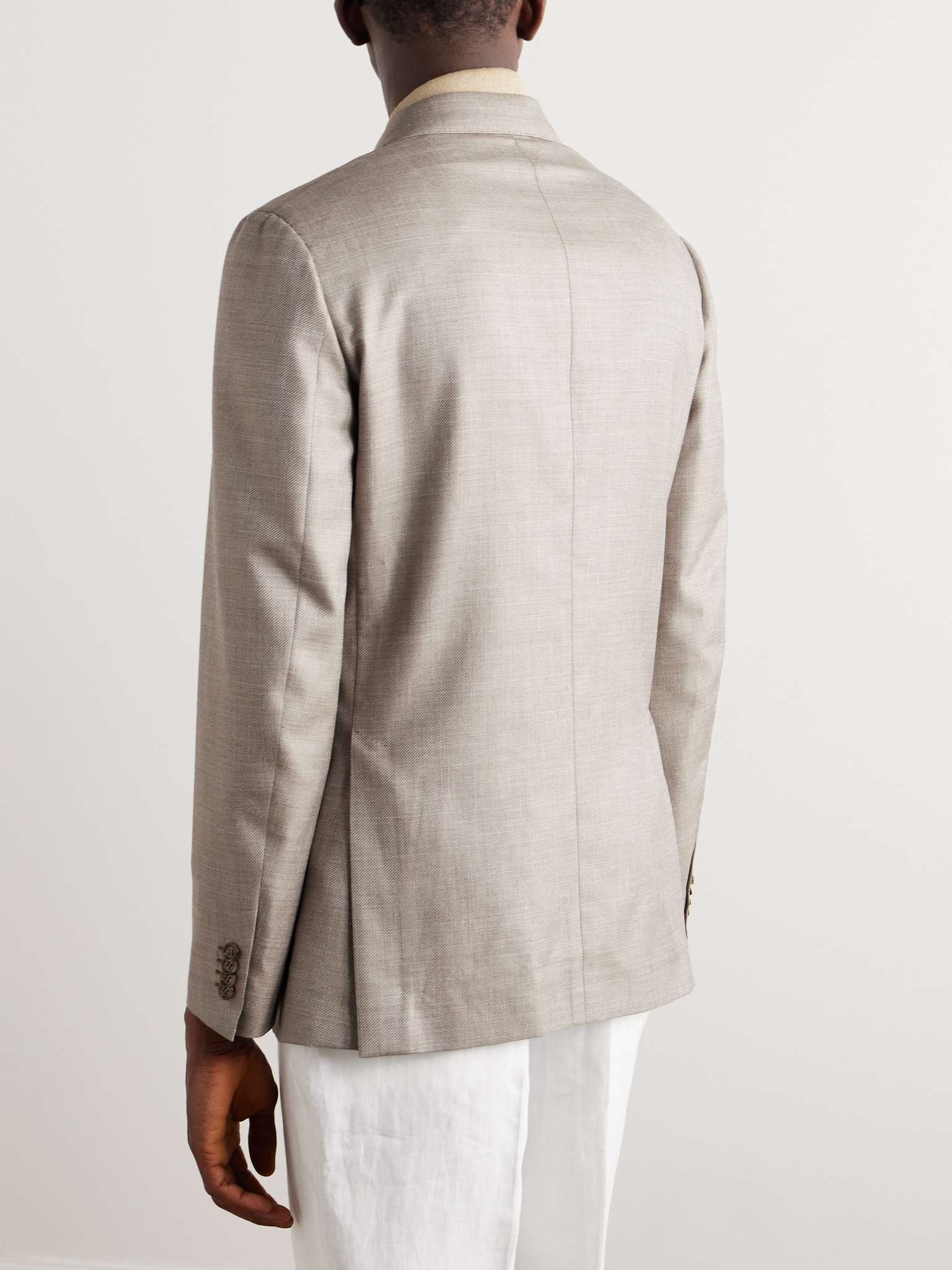 Double-Breasted Wool and Silk-Blend Twill Suit Jacket - 4