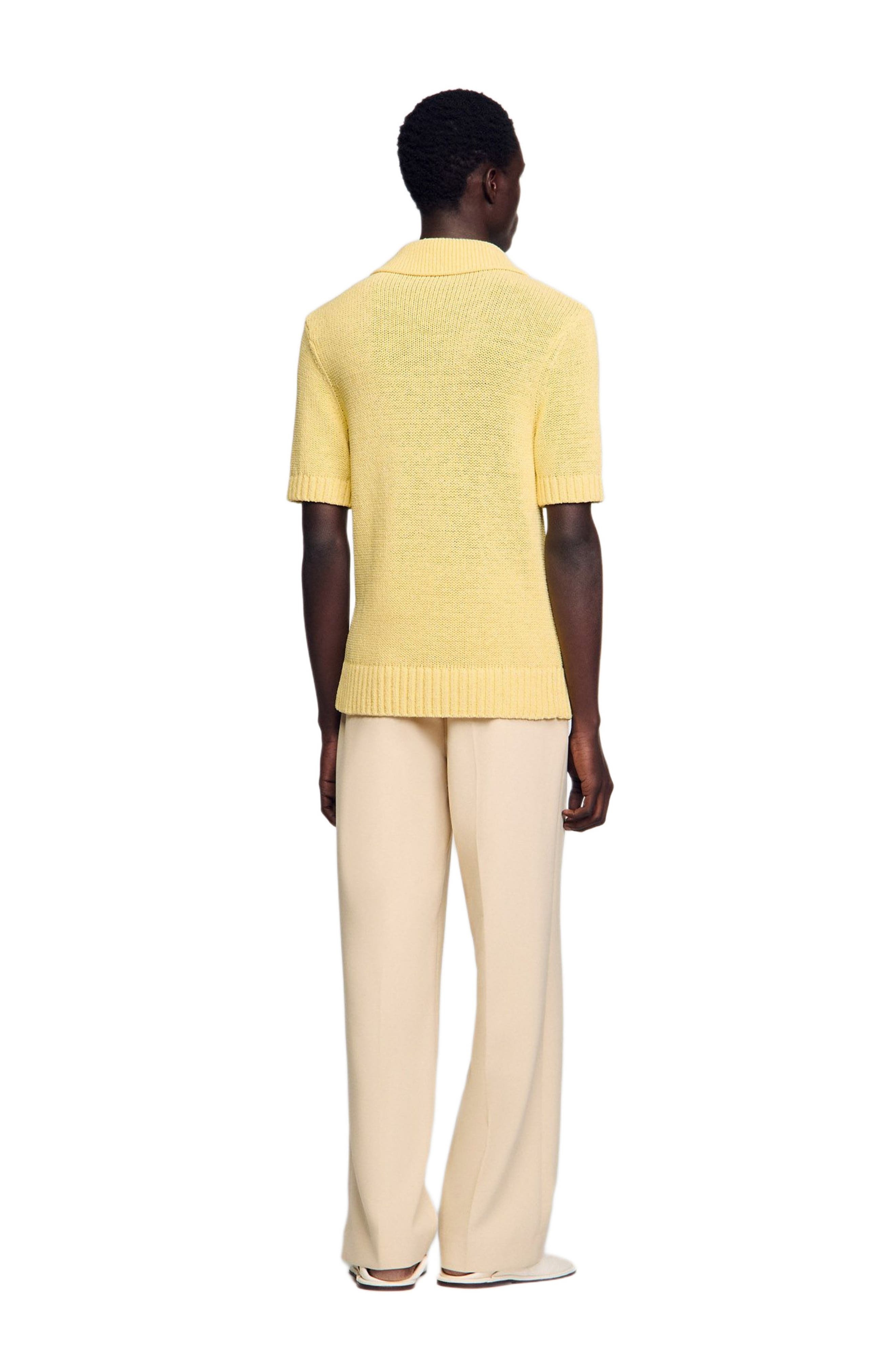 SANDRO Knit polo shirt in Yellow at Nordstrom - 2