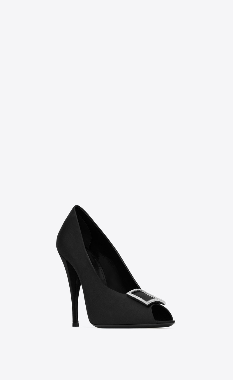 peep pumps in satin crepe 3