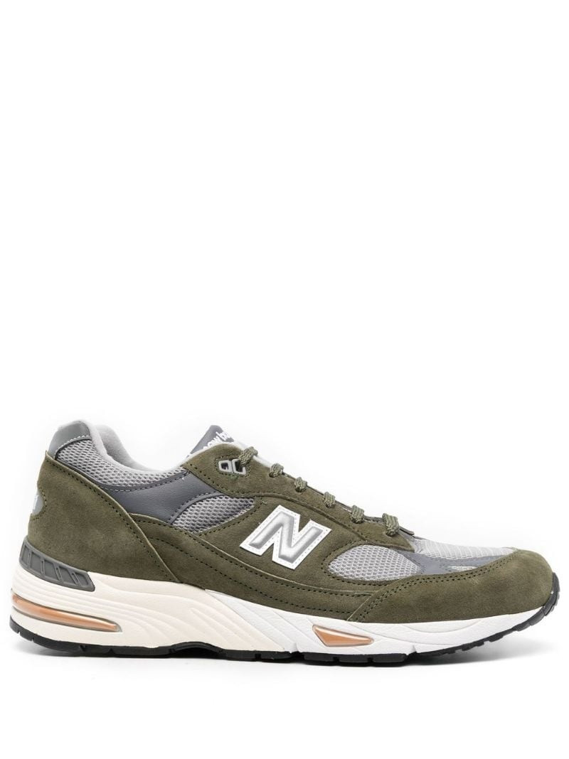 logo-patch lace-up trainers - 1