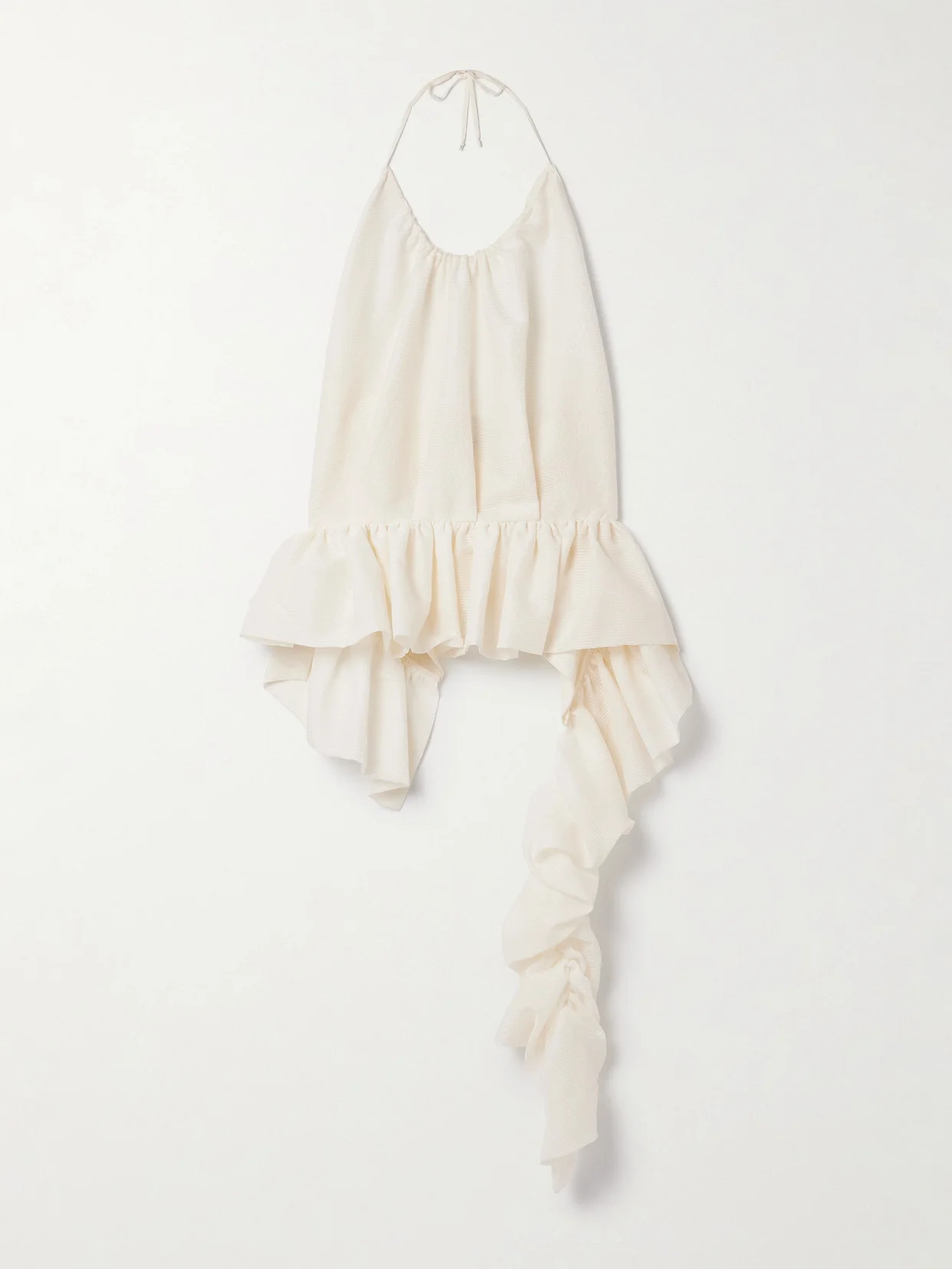 Tamara Crepe Peplum Halterneck Top - 1