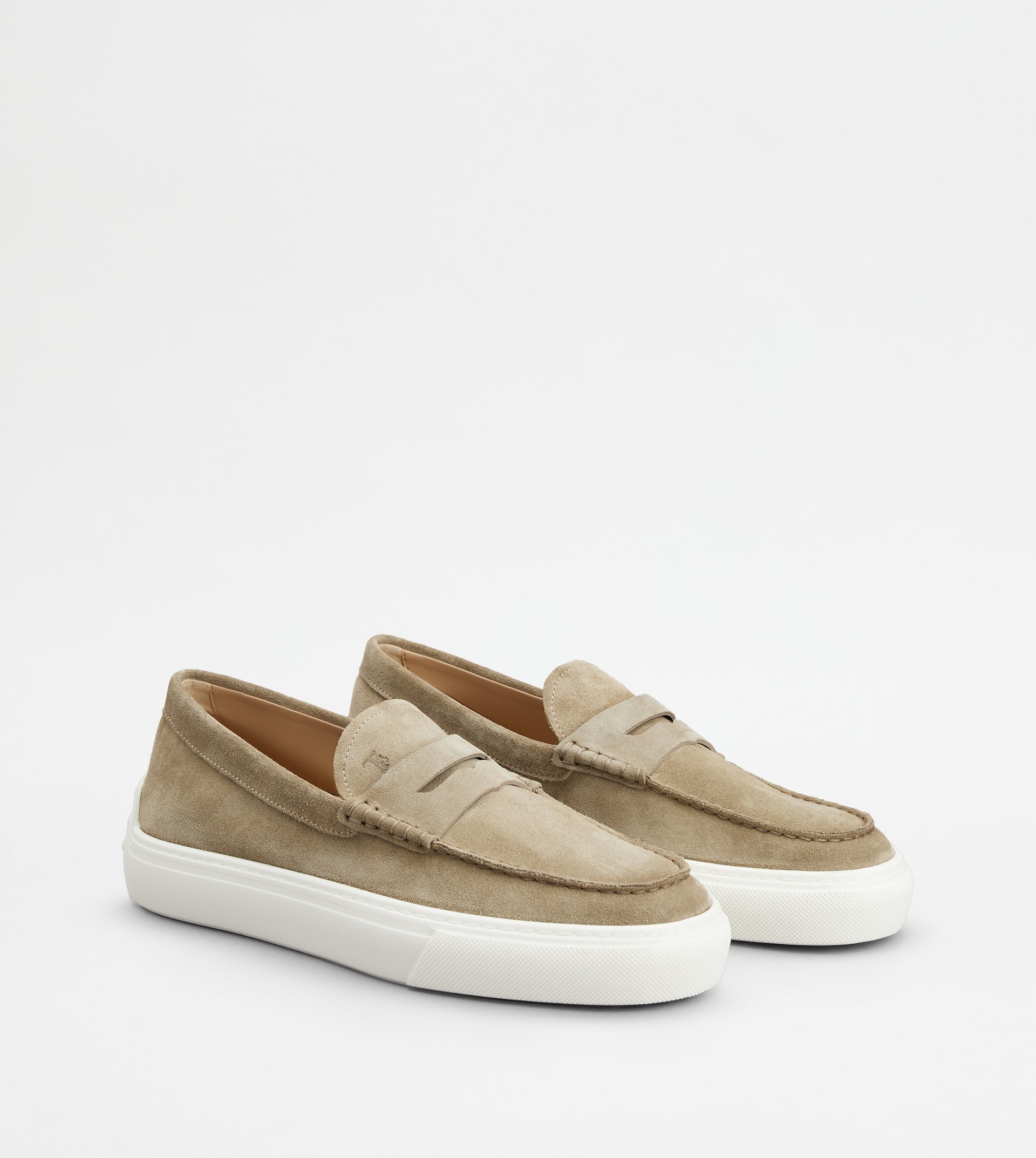 LOAFERS IN SUEDE - BEIGE - 3