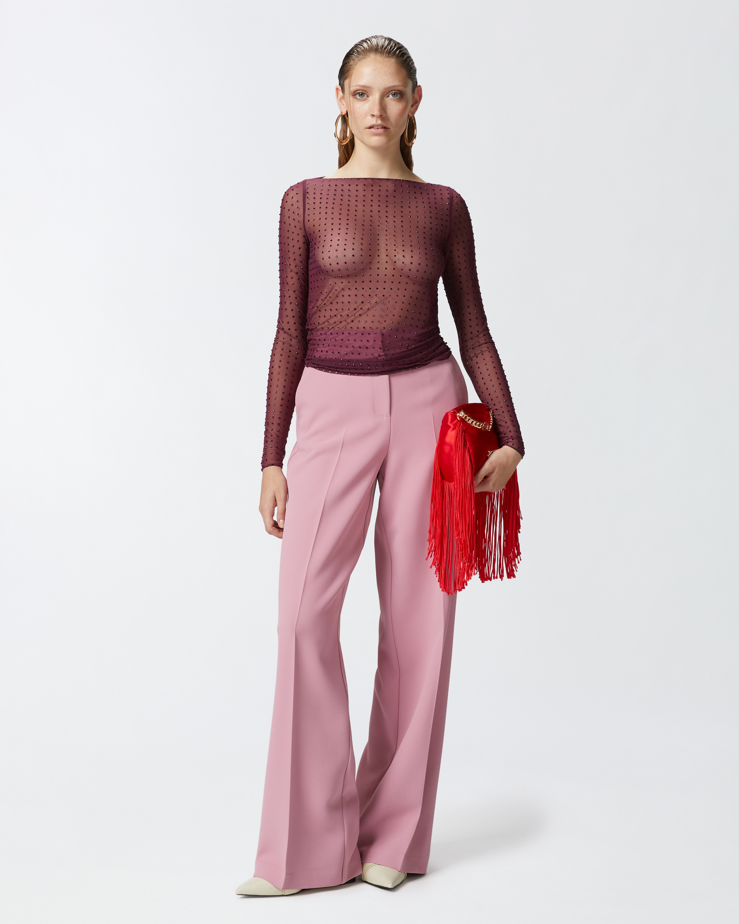 ELEGANT PALAZZO TROUSERS IN CREPE - 2