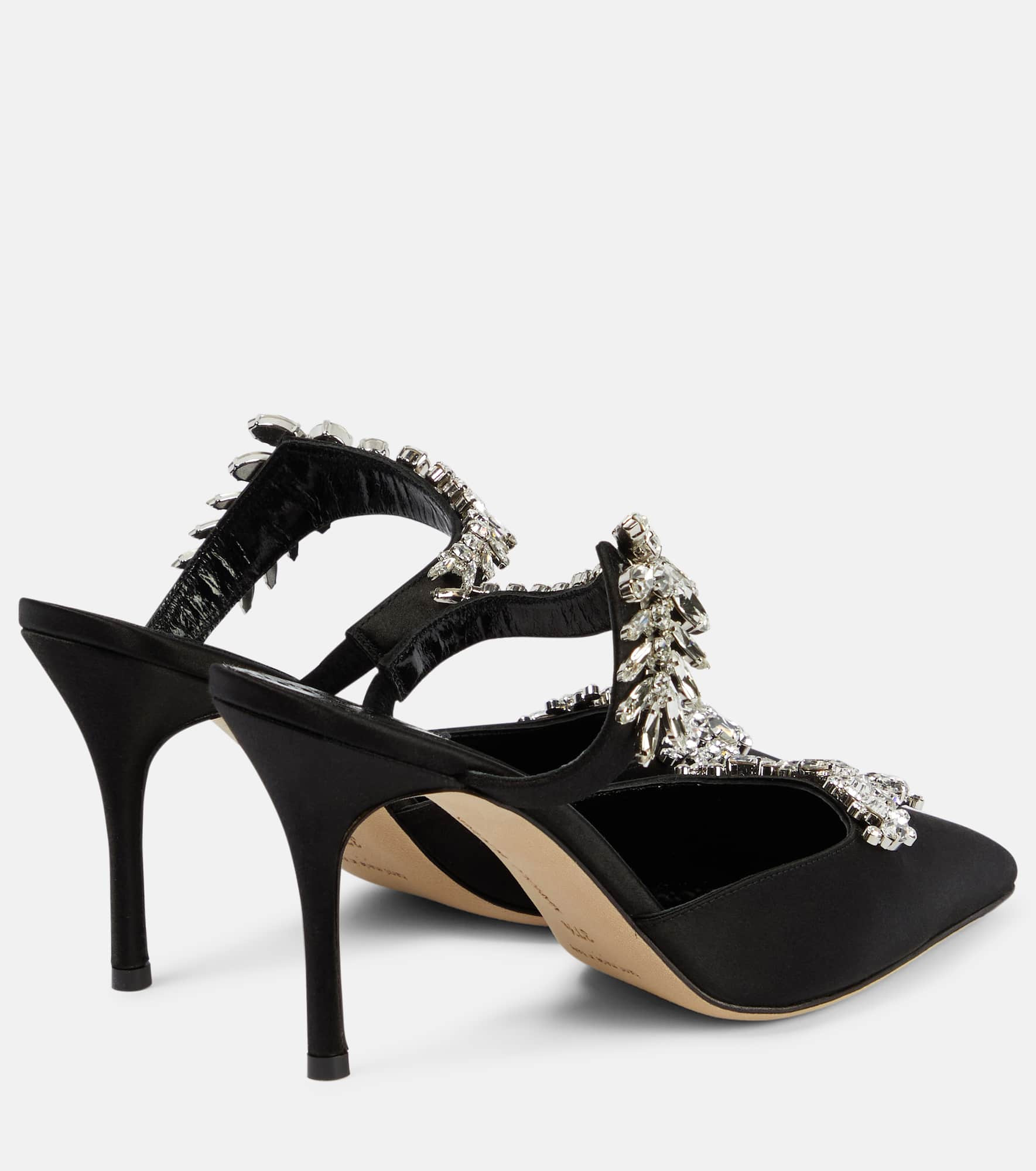 Lurum 90 embellished satin mules - 3