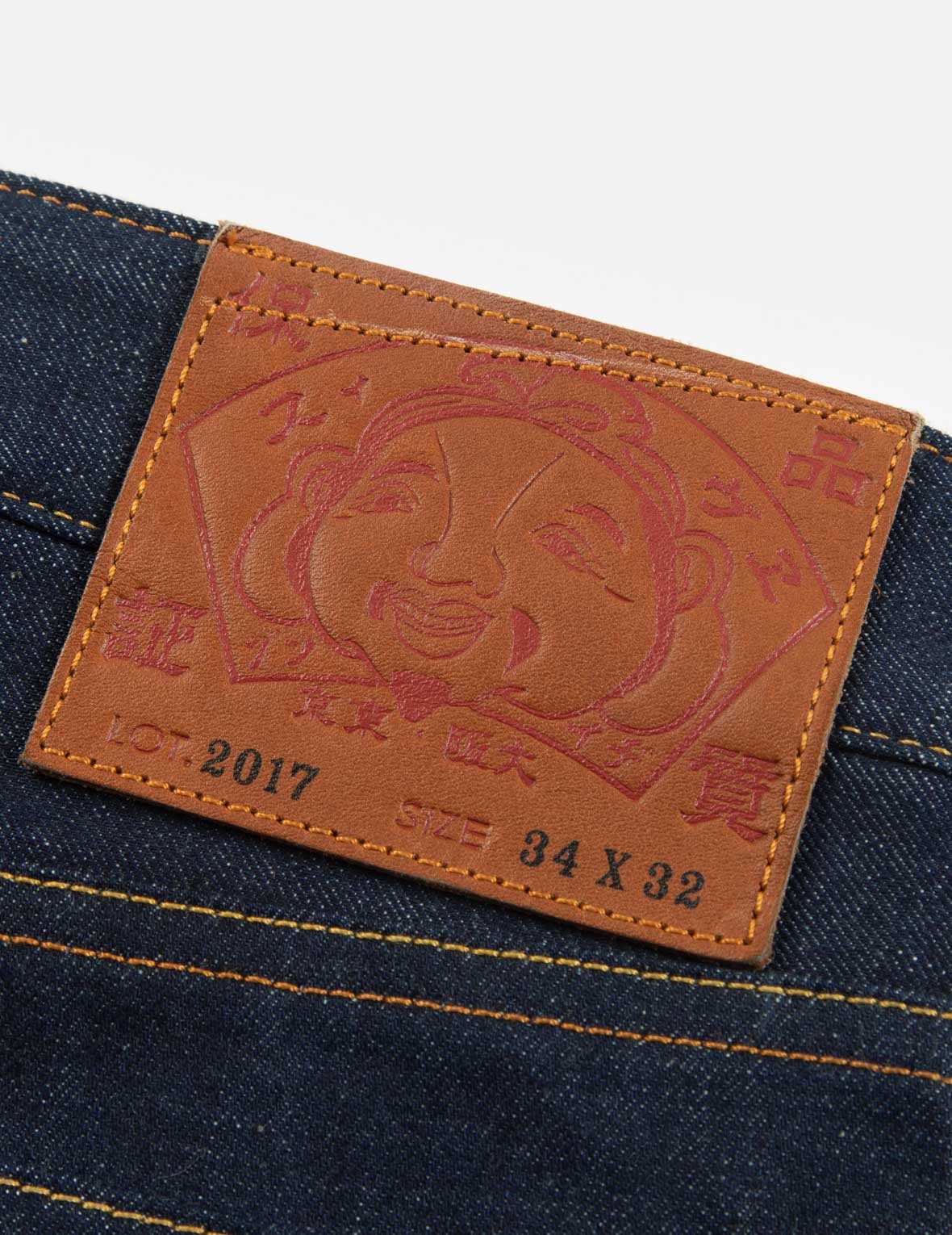 EAGLE AND KAMON-PATTERN POCKET CARROT-FIT JEANS #2017 - 9