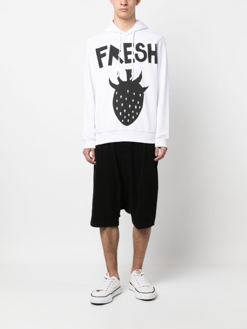 graphic-print drawstring hoodie - 2