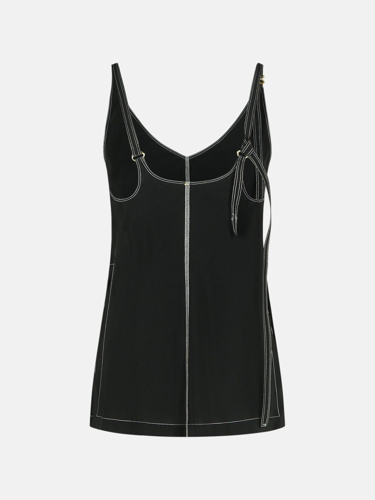 'WASER' BLACK VISCOSSA TANK TOP - 3