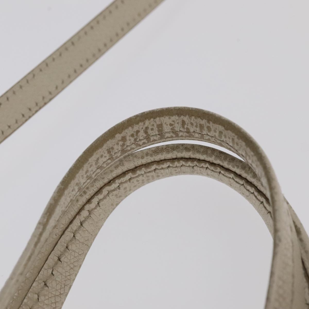 CELINE Horizontalkava Tote Bag Leather Black White Silver - 10