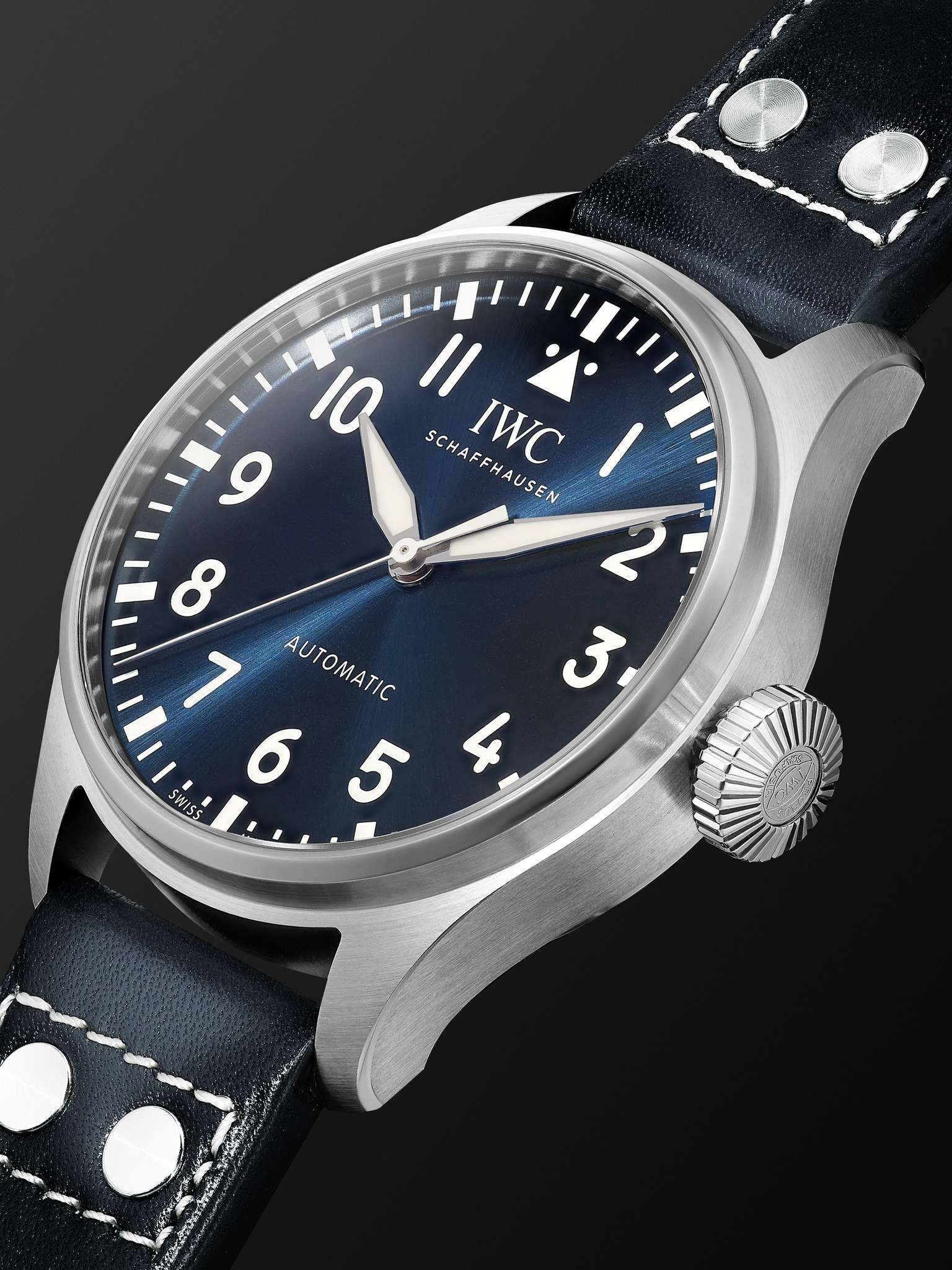 Big Pilot's Automatic 43mm Stainless Steel and Leather Watch, Ref. No. IW329303 - 4