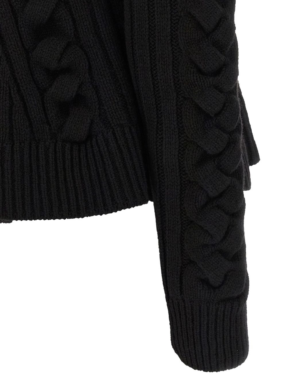 braided-knit cardigan - 3