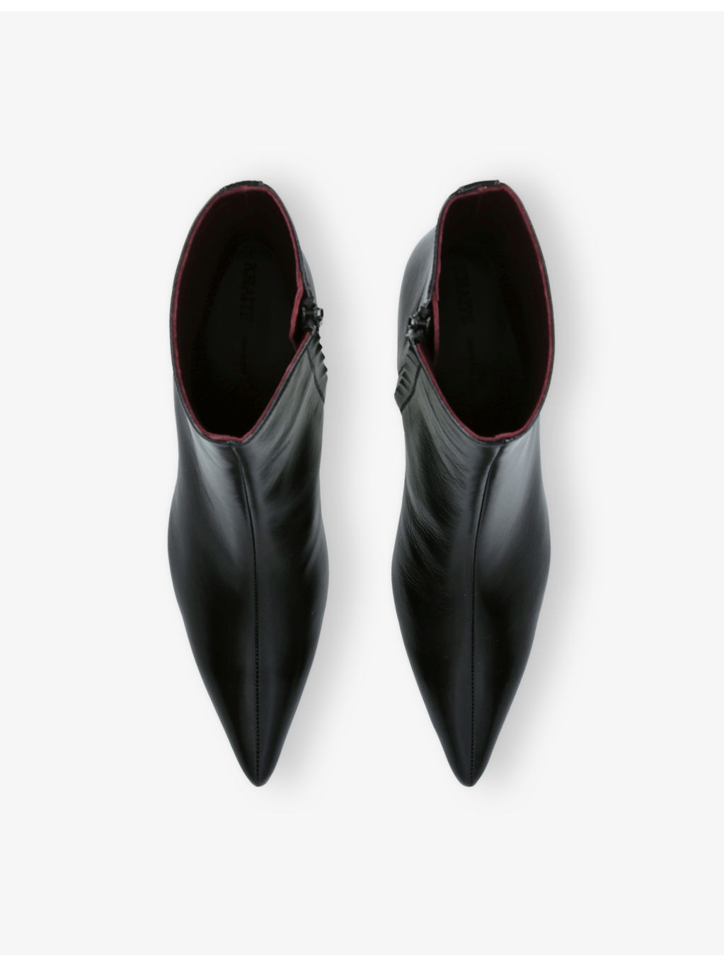 Sybil 40 Glazed-Leather Ankle Boots - 2