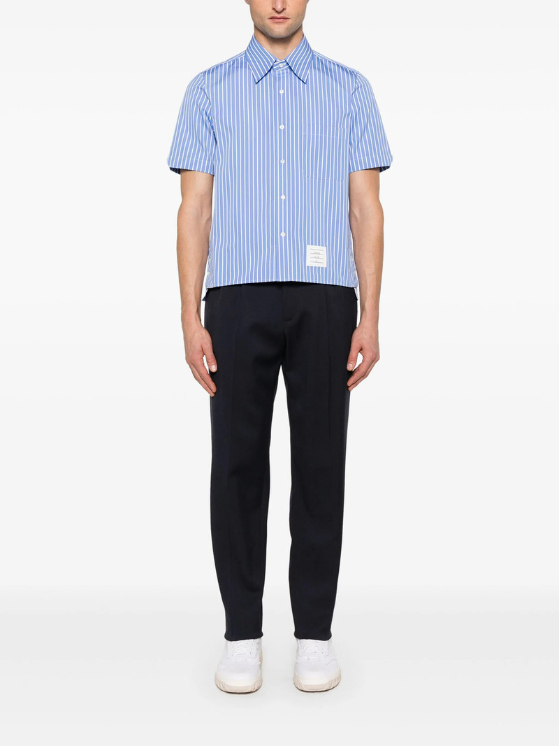 Thom Browne Pinstripe Poplin Short Sleeve Shirt Men outlook