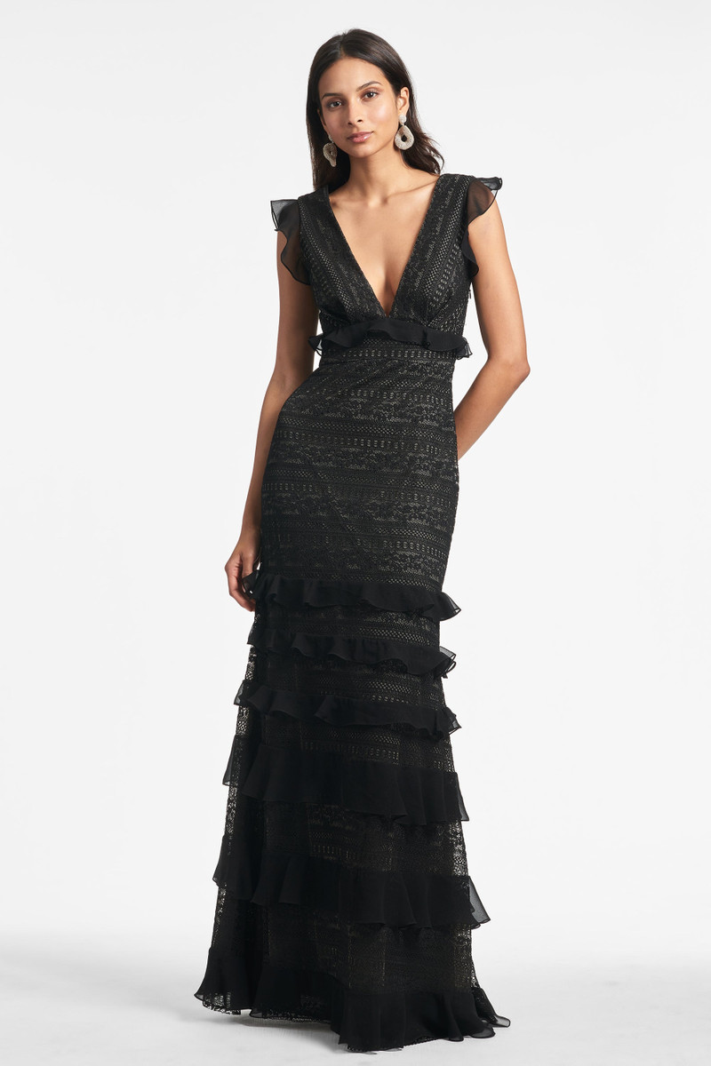SACHIN & BABI Serafina Gown - Black outlook