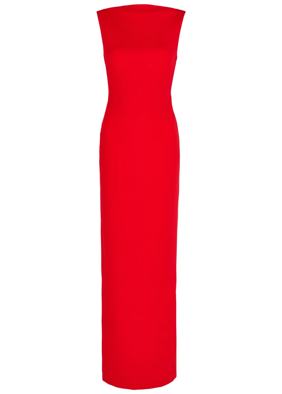 Solace London Imogen Open-back Crepe Maxi Dress - 1