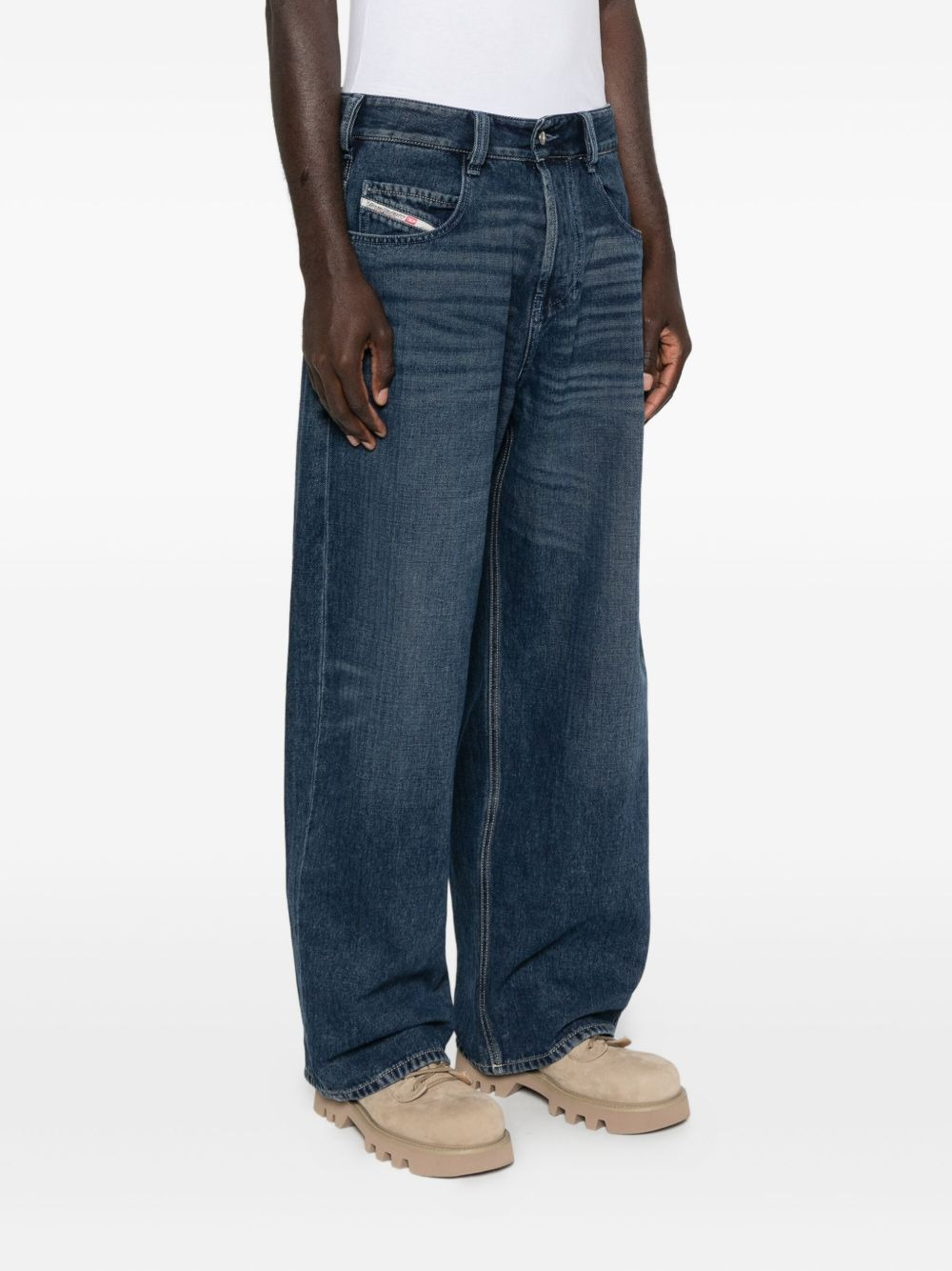 pocket-detail cotton jeans - 3