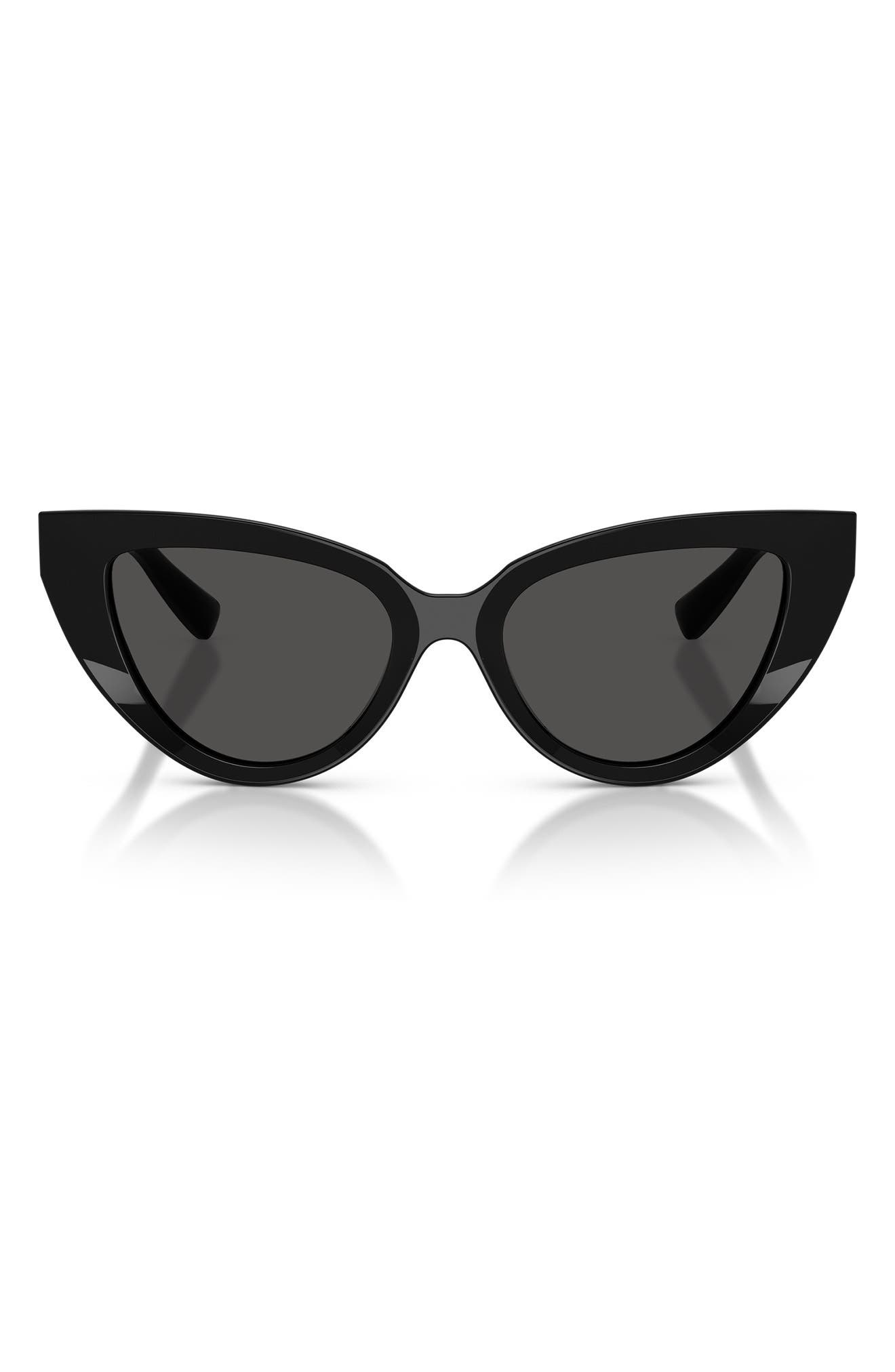 Dolce&Gabbana 52mm Polarized Cat Eye Sunglasses in Black at Nordstrom - 1