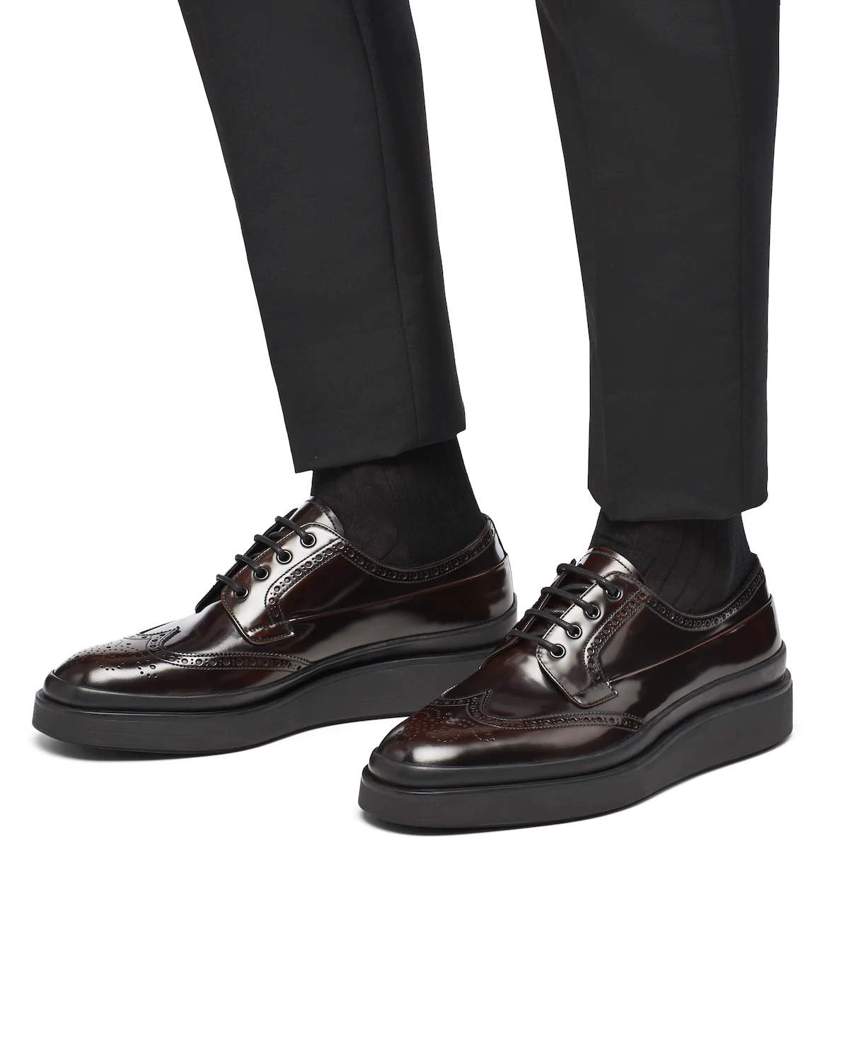 Brushed Leather Derby Shoes - 5