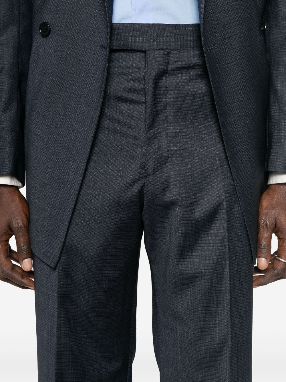 mélange-effect trousers - 5