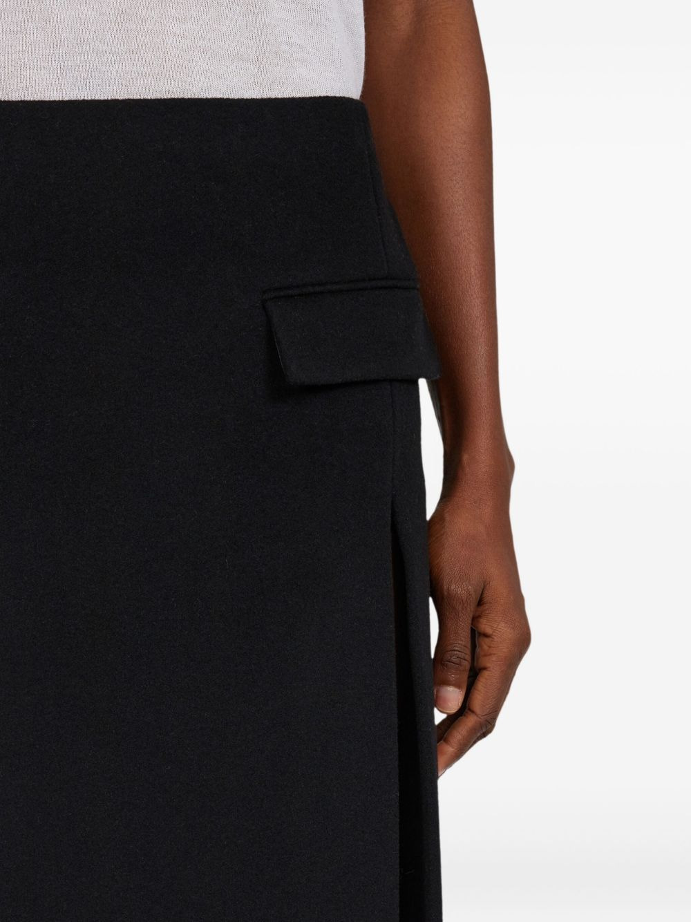 double-slit midi skirt - 5