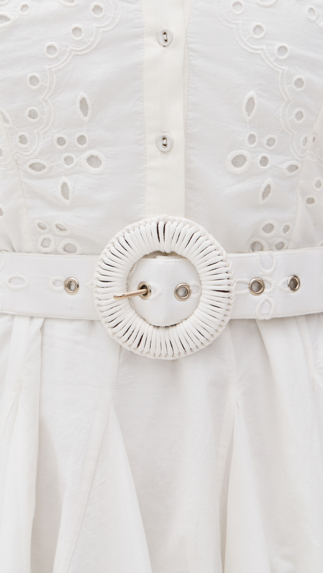 Short Dress with Buckle Belt - 5