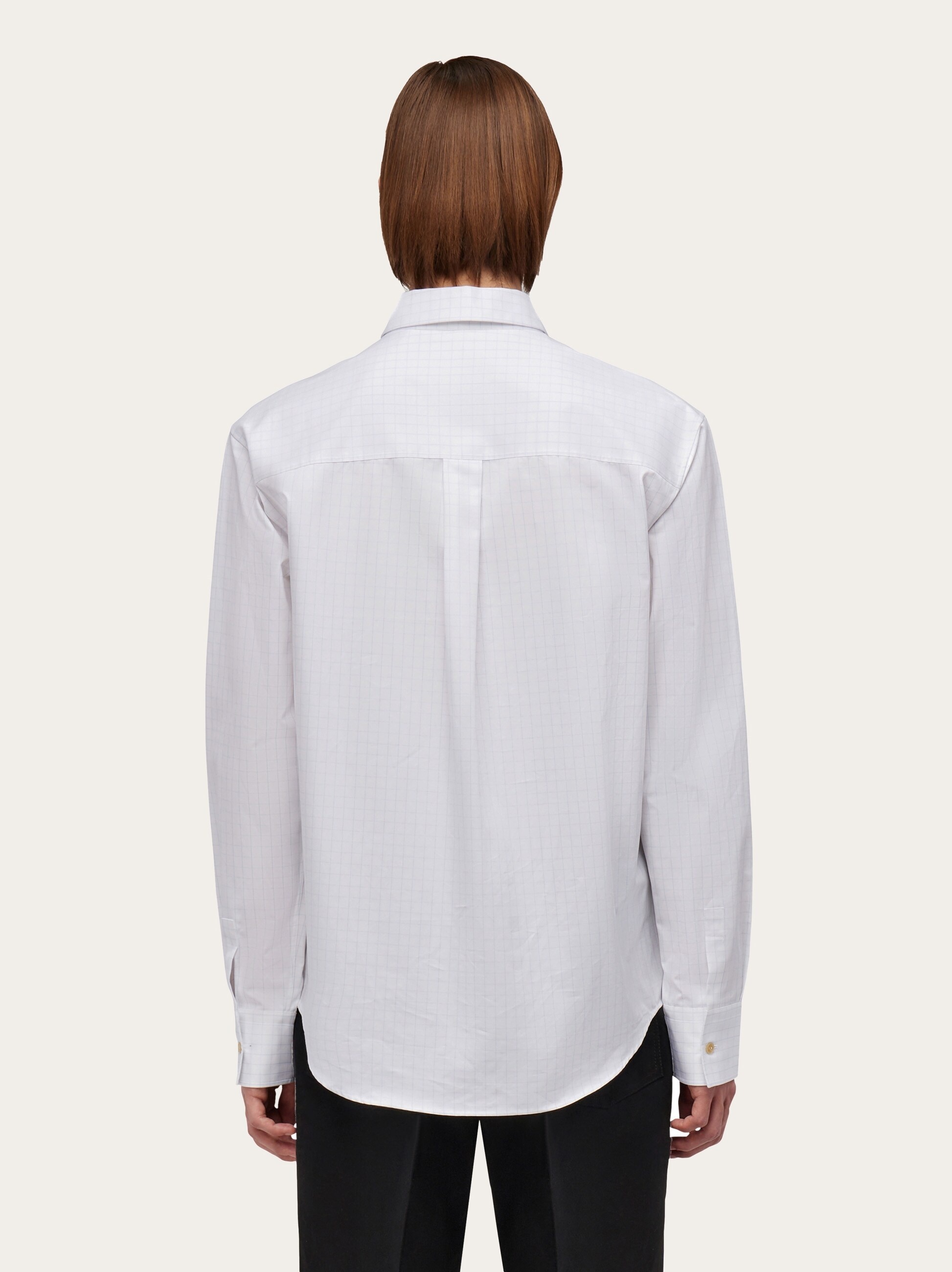 Micro checked long sleeved shirt - 3