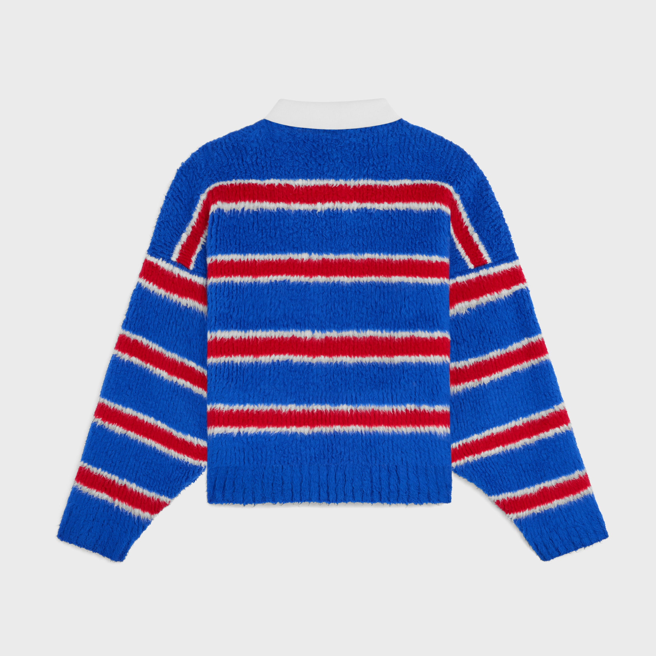 polo sweater IN BRUSHED STRIPED COTTON - 2