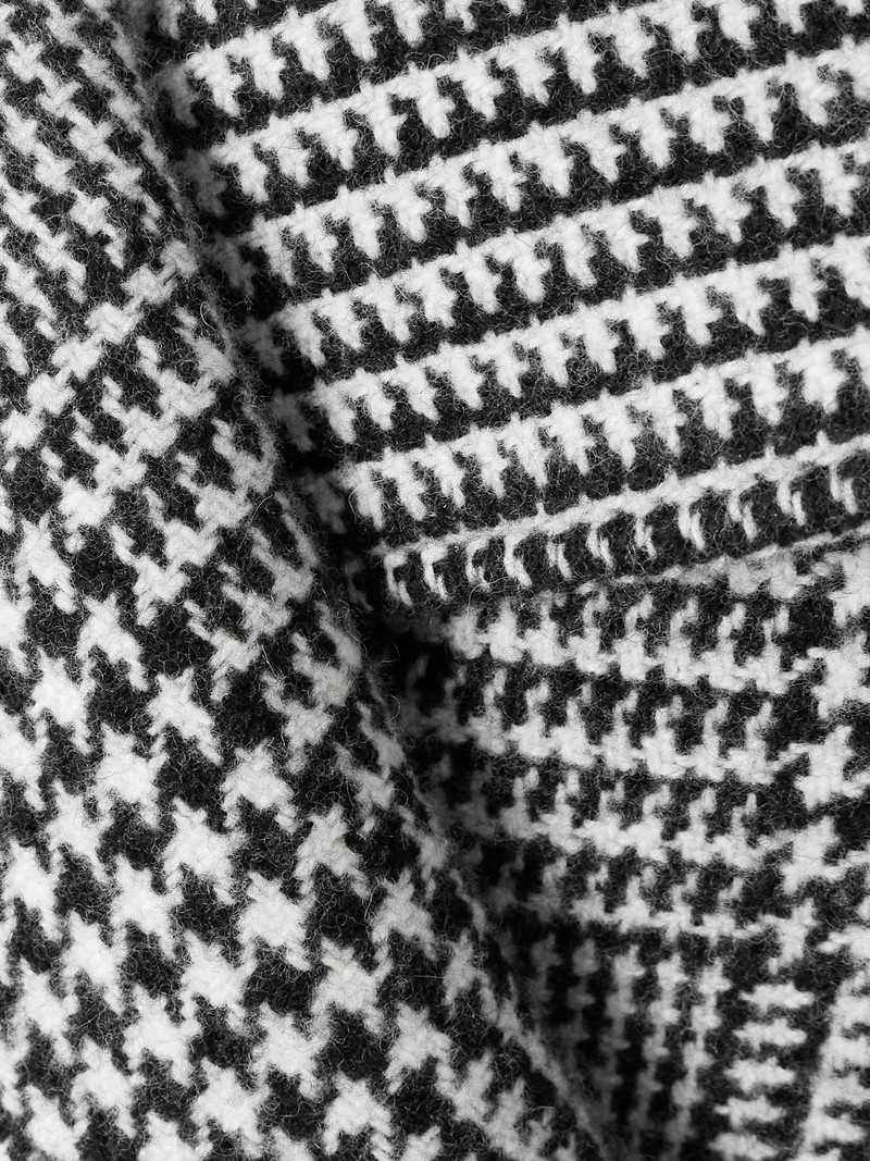 Double-breasted Belted Prince Of Wales Checked Wool-blend Trench Coat 5