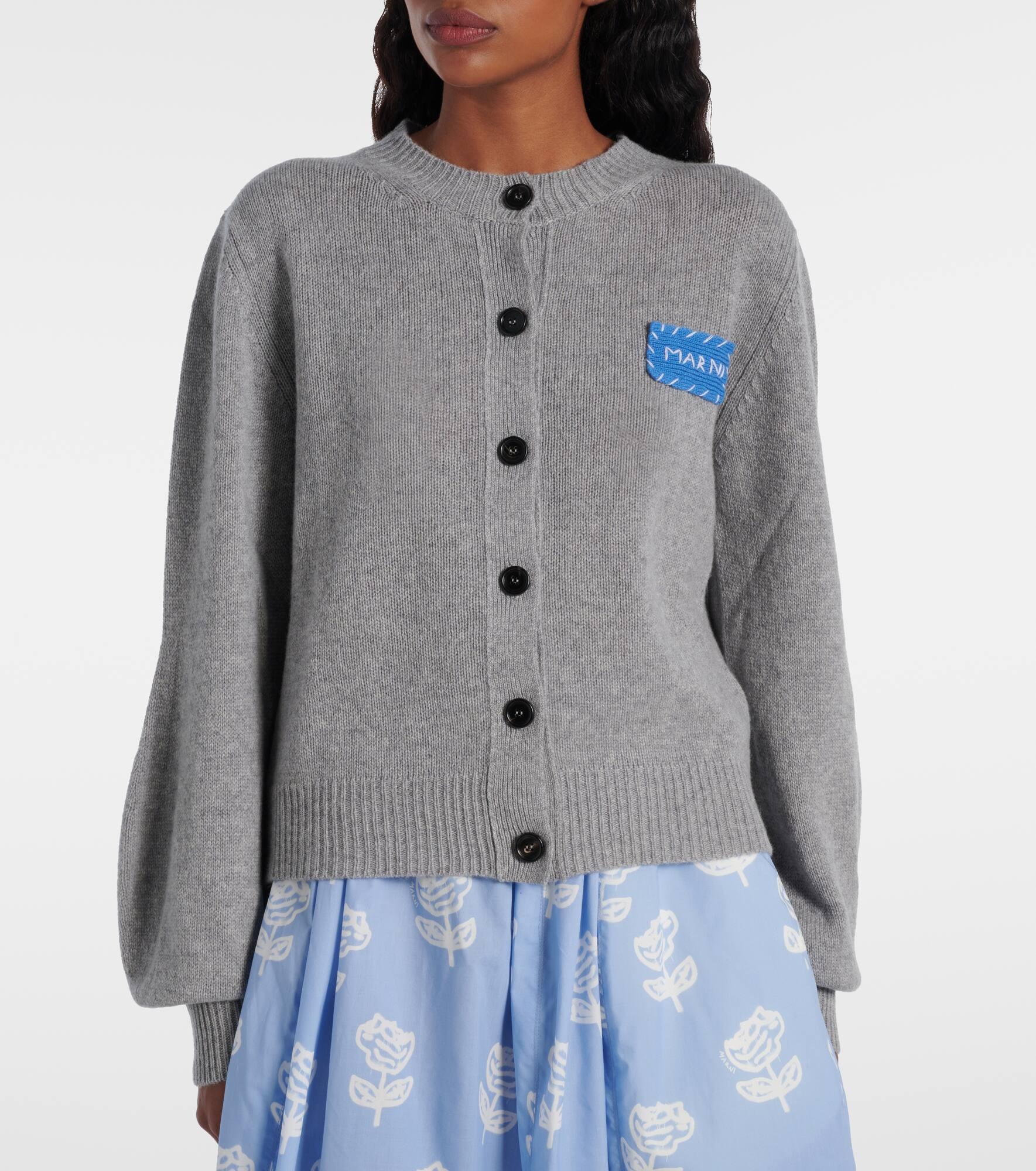 Logo cashmere cardigan - 6