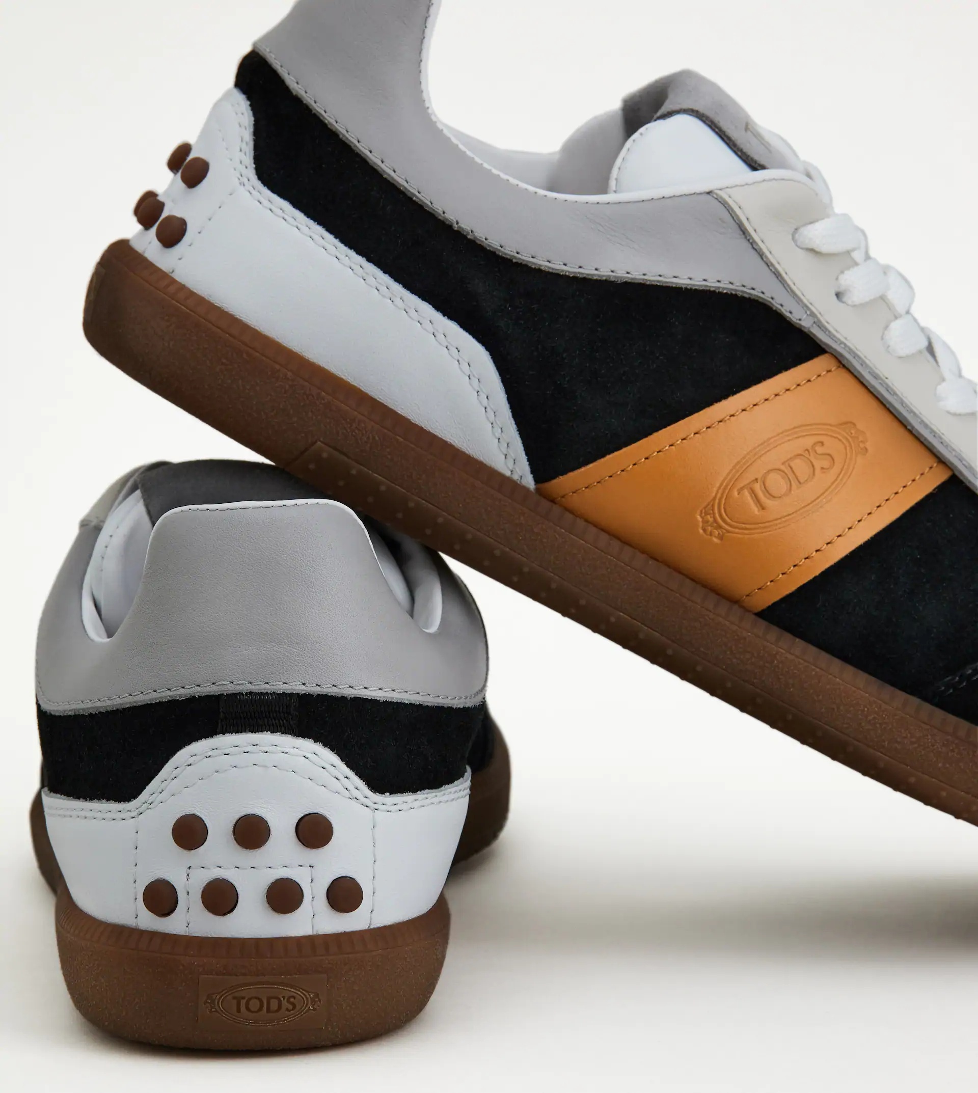 TOD'S TABS SNEAKERS IN SUEDE - BLACK, BROWN, GREY - 6