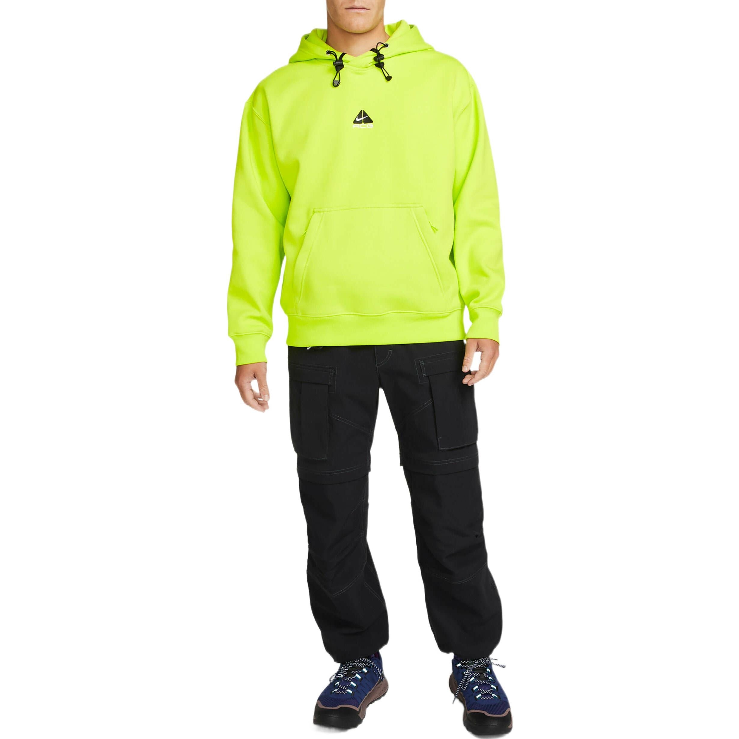 Nike ACG Therma-Fit Solid Color Logo Embroidered hooded Long Sleeves Unisex Fluorescent Green DH3087 - 5
