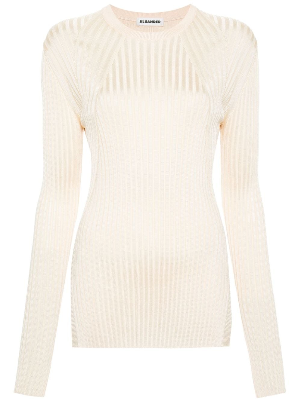 ribbed-knit crew-neck jumper - 1