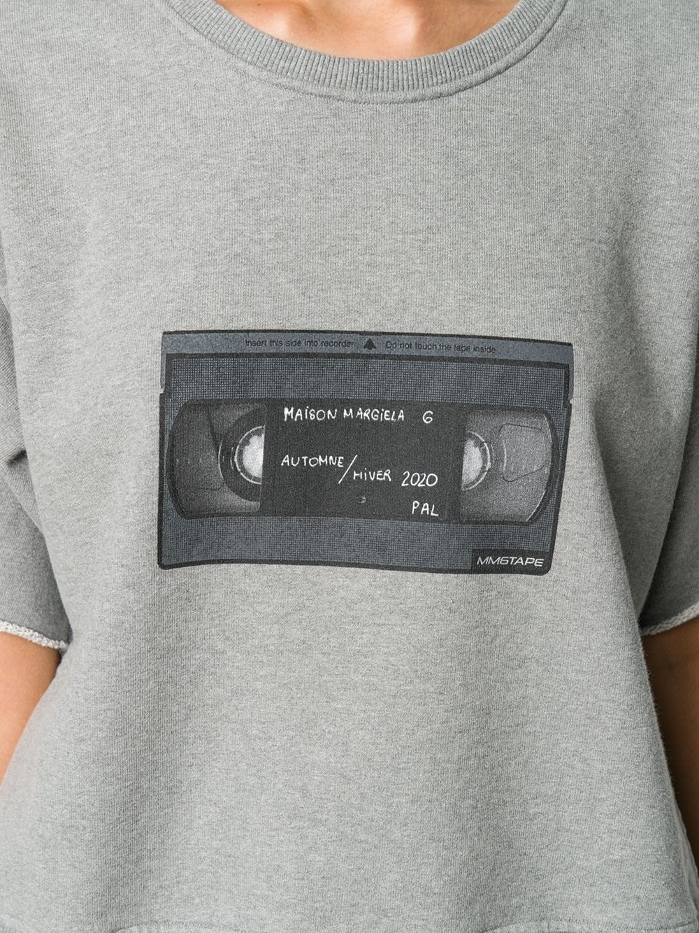 cassette print T-shirt - 5